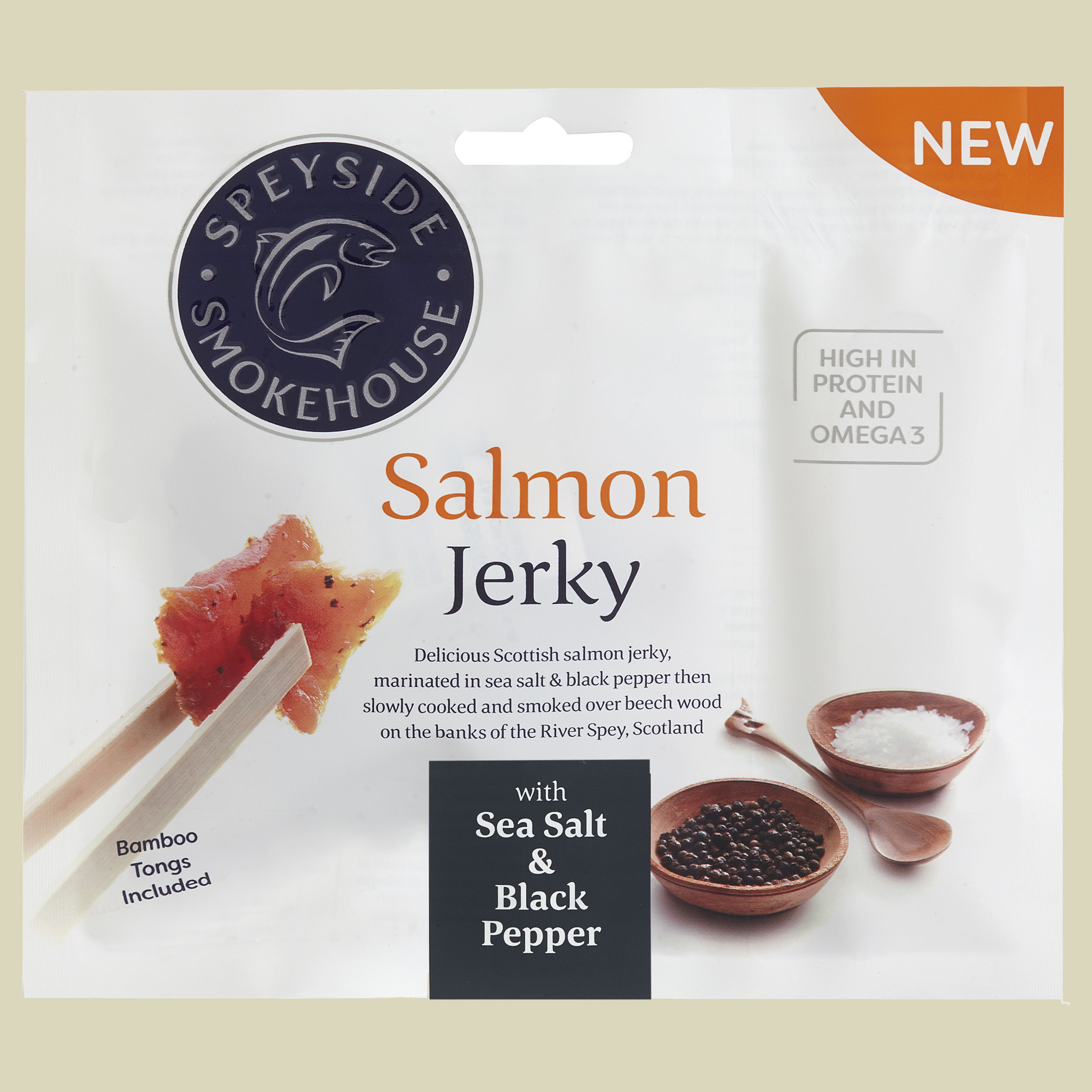 Speyside Salmon Jerky Sea Salt & Black Pepper 30g