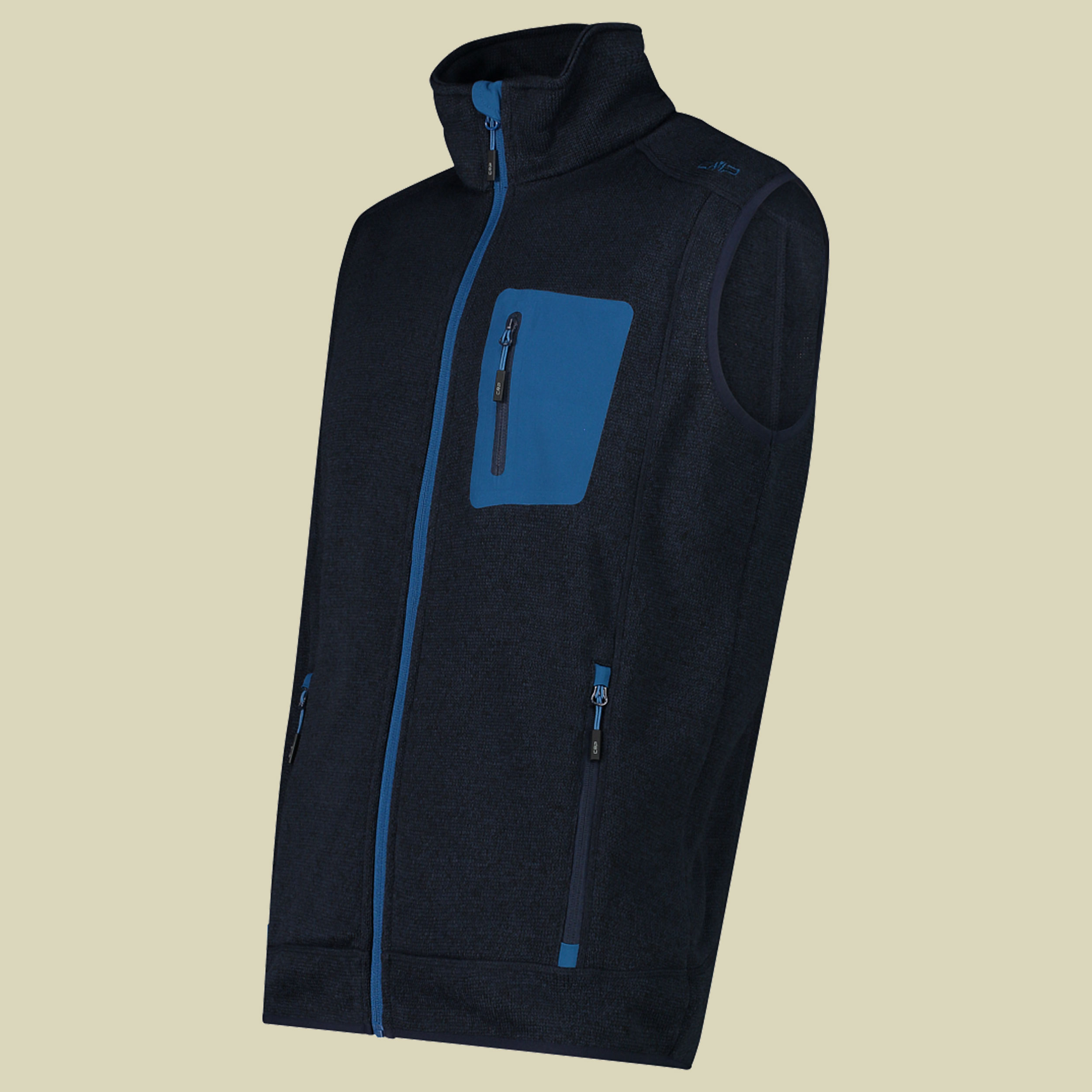 Man Knit-Tech-Fleece Vest 3H60947N Größe 52 Farbe 11NP b.blue-petrol