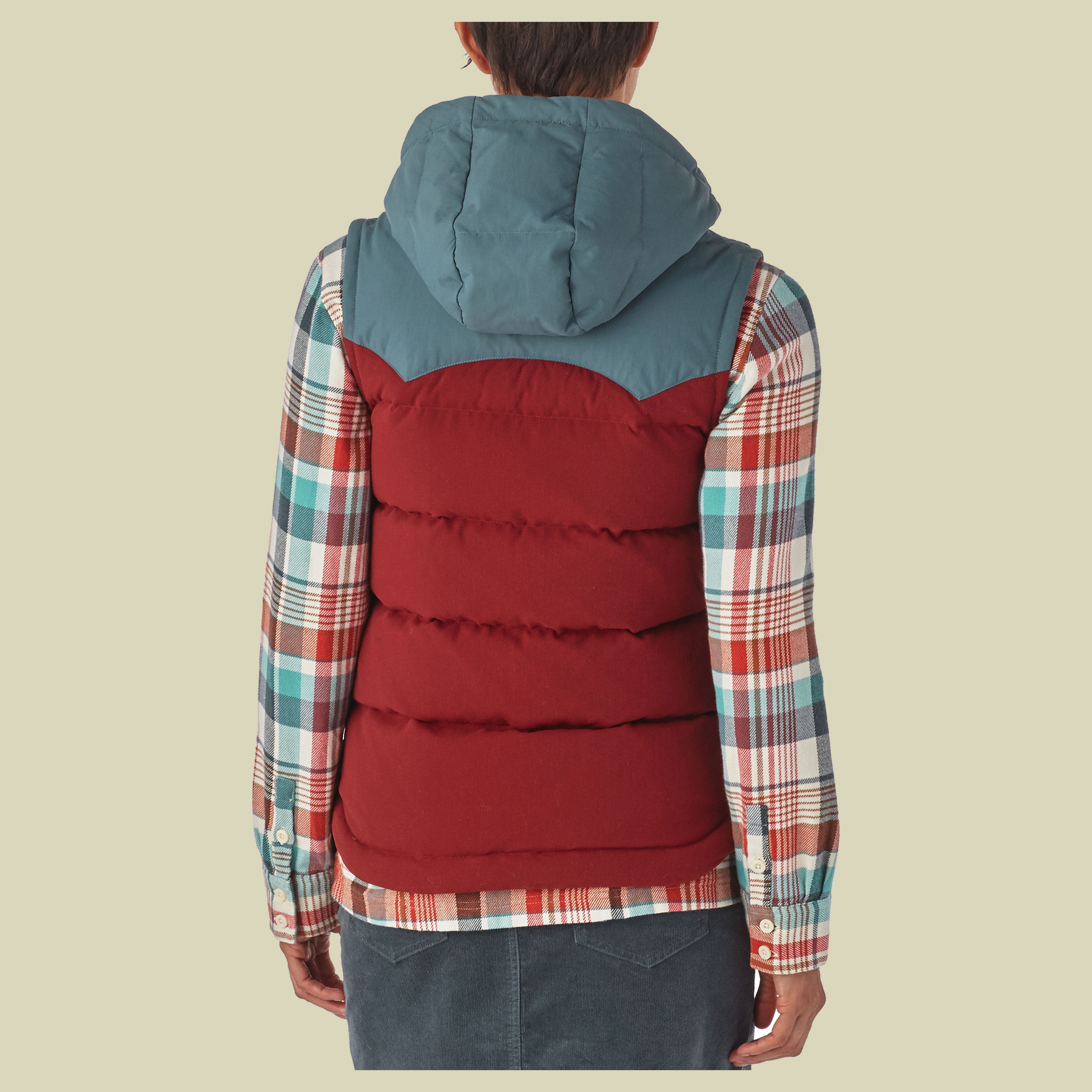 Bivy Hooded Down Vest Women Größe S Farbe drumfire red