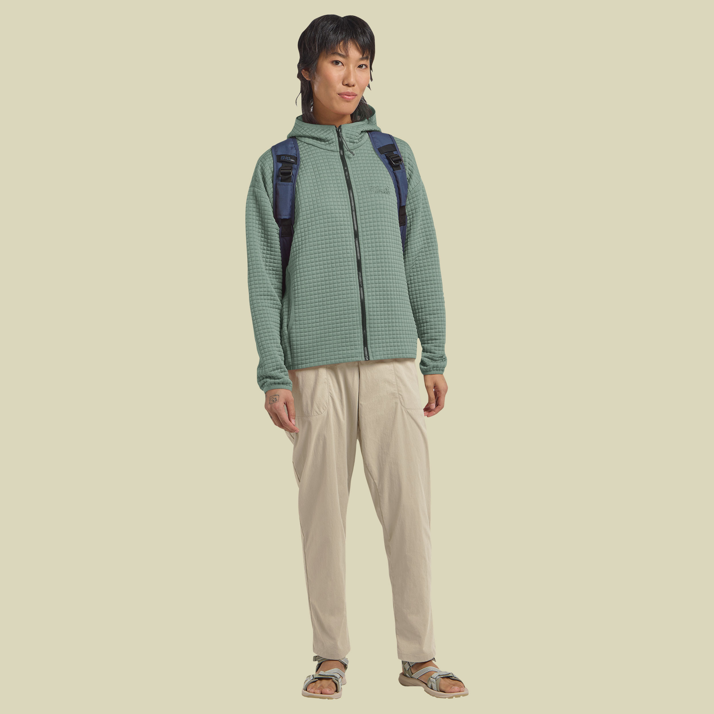 Mogari Hooded FZ Women XL grün - green zinnia