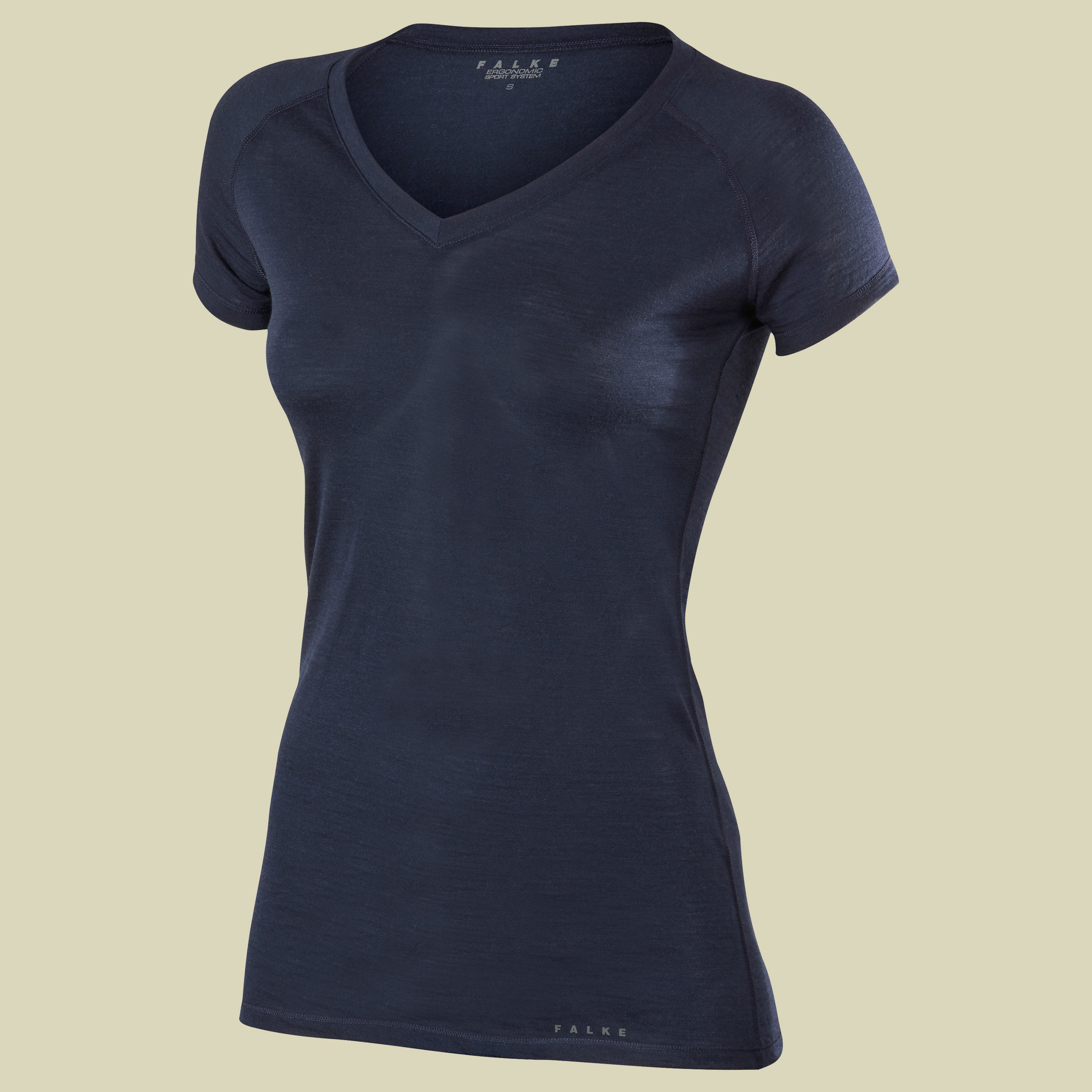 Silk-Wool Shortsleeved Shirt Women Größe M Farbe space blue