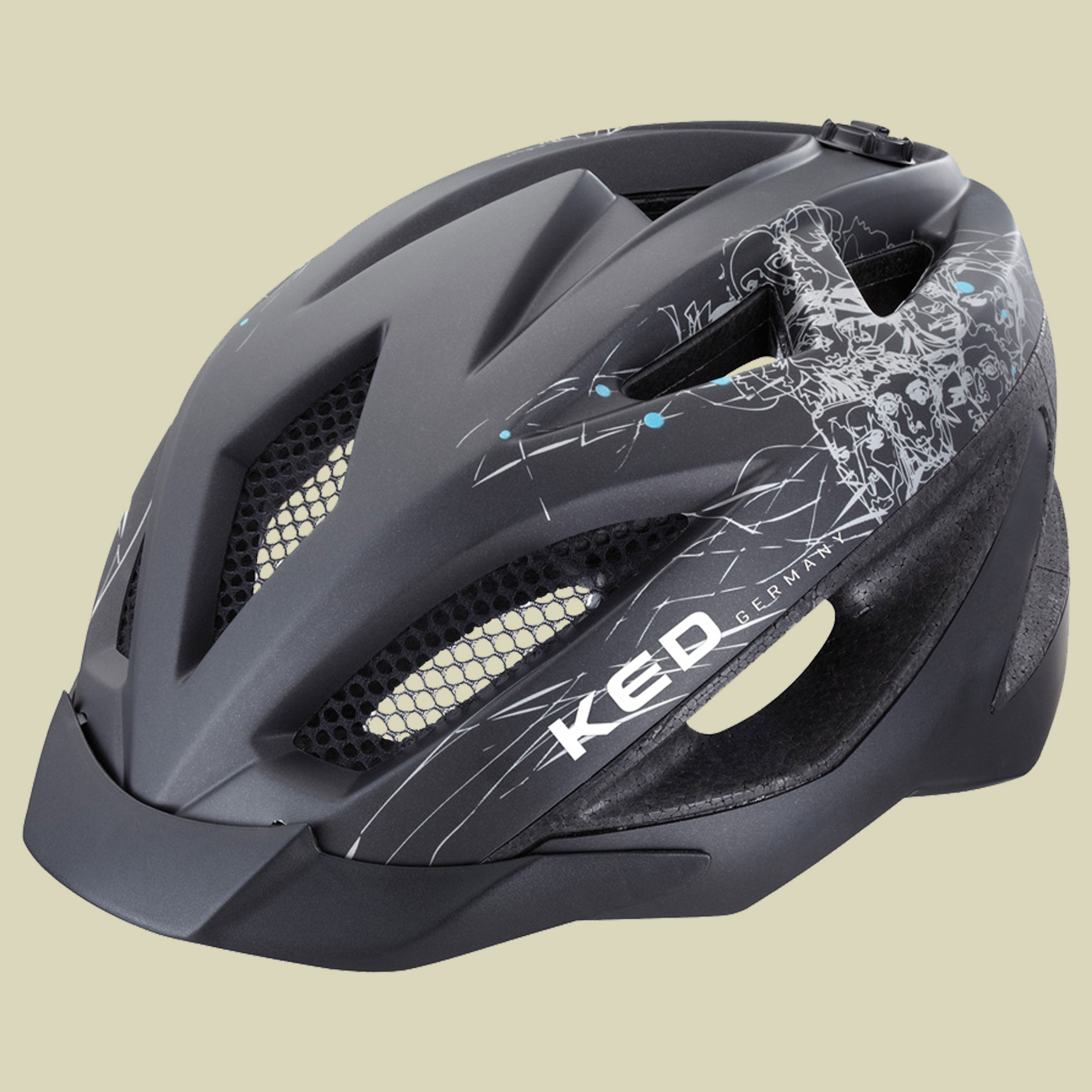 Gekko Kopfumfang S 49-56 cm Farbe black matt