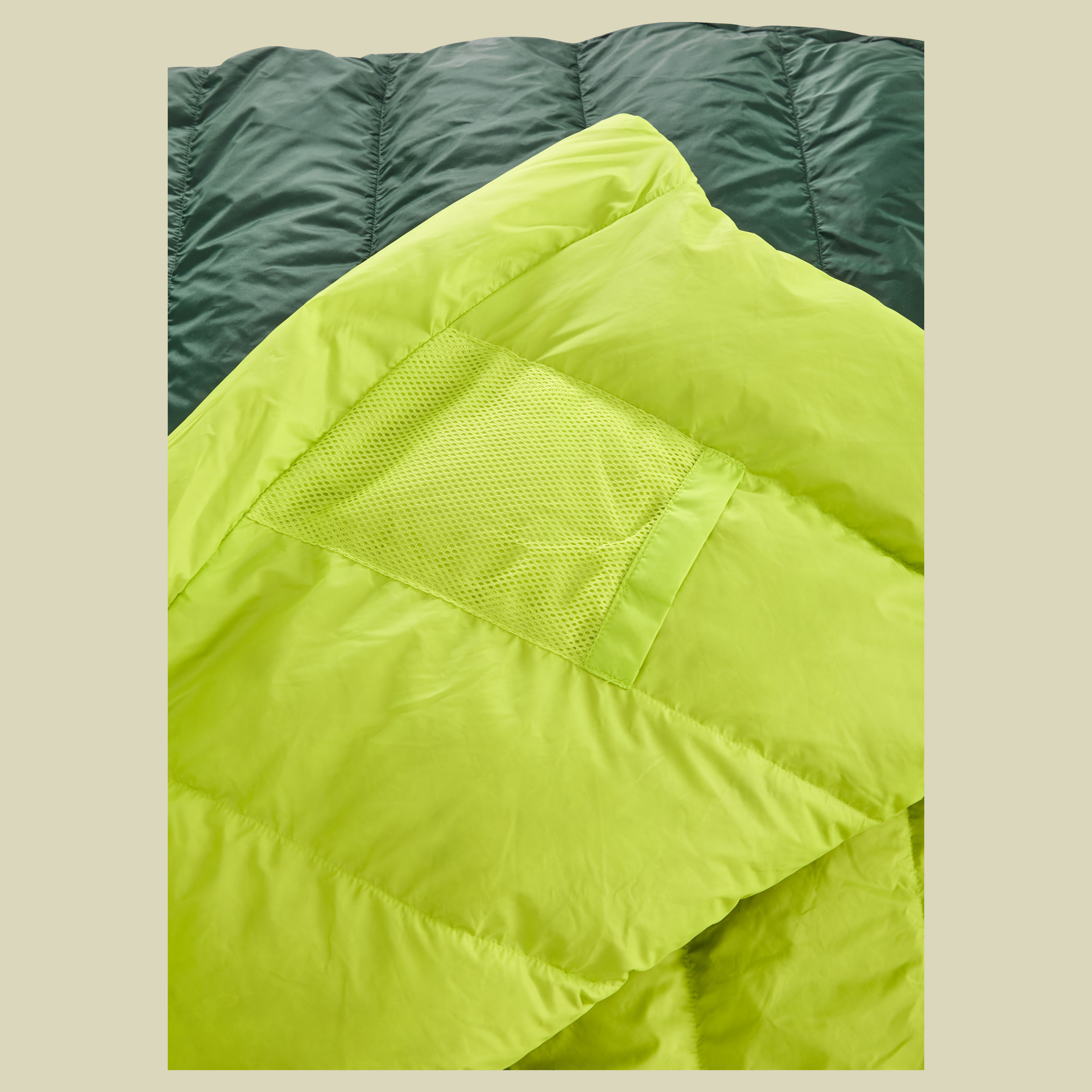 Tension Comfort 300 bis Körpergröße 205 cm (XL) Farbe scarab-lime , Reißverschluss links