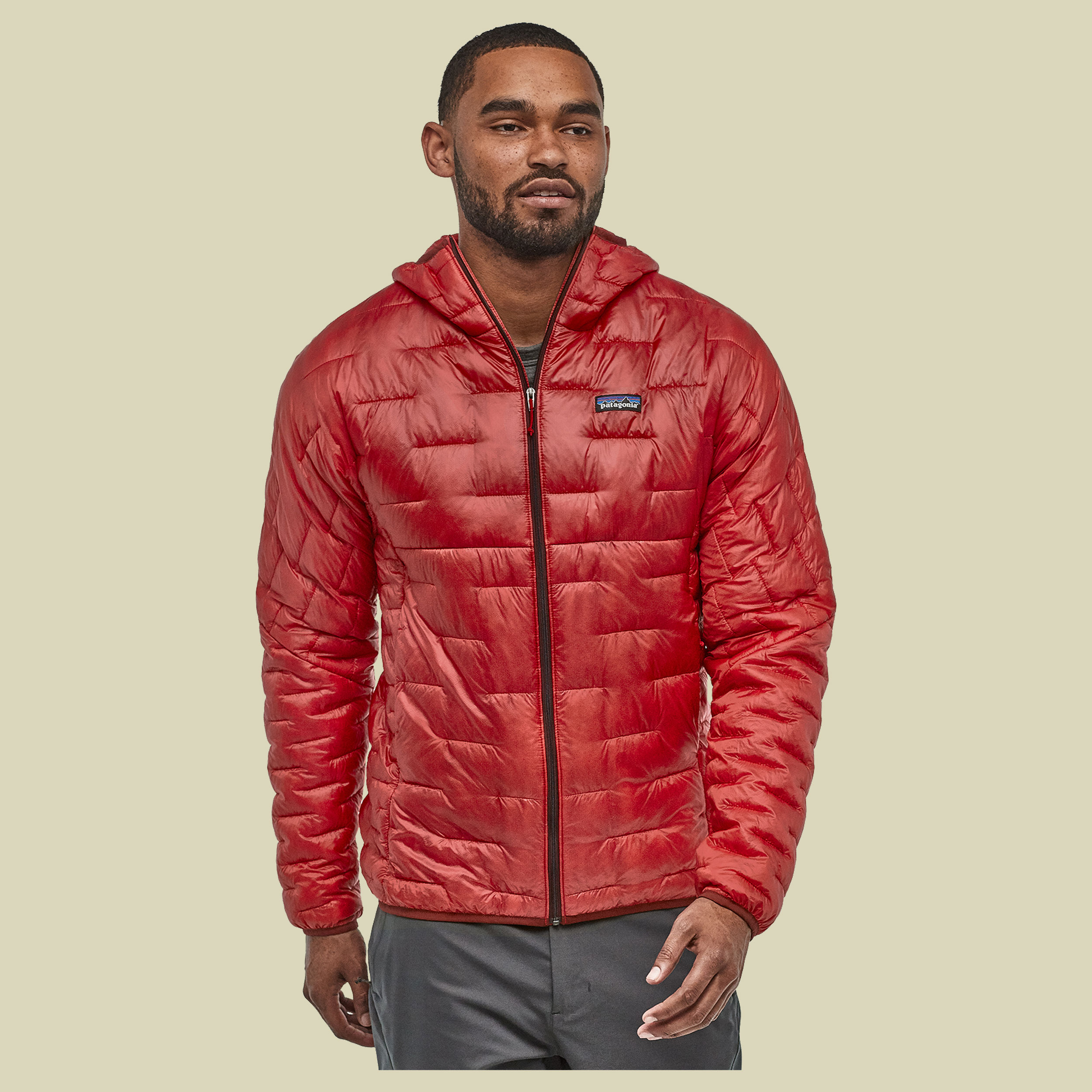 Micro Puff Hoody Men Größe S Farbe fire