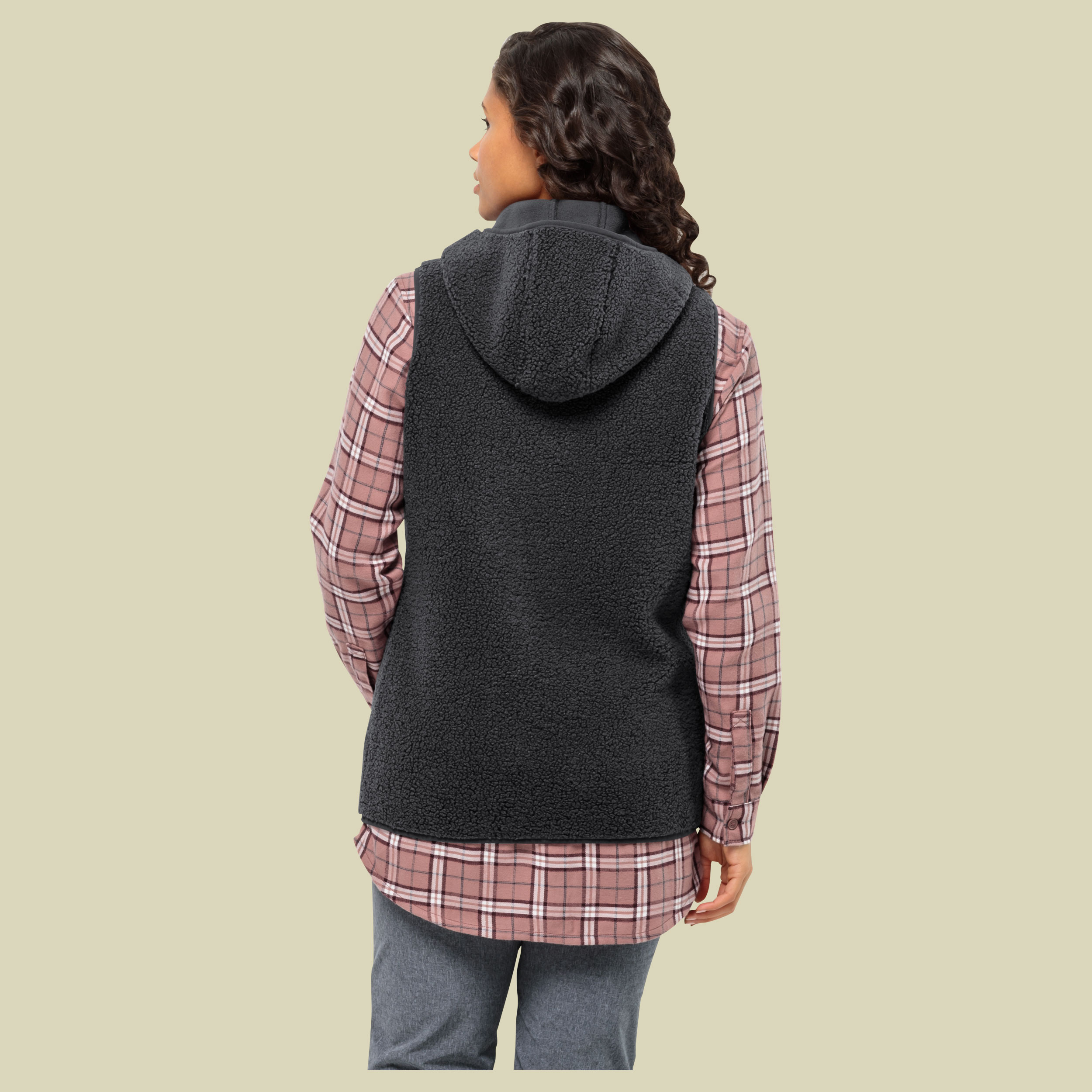 High Curl Long Vest Women Größe XL Farbe black