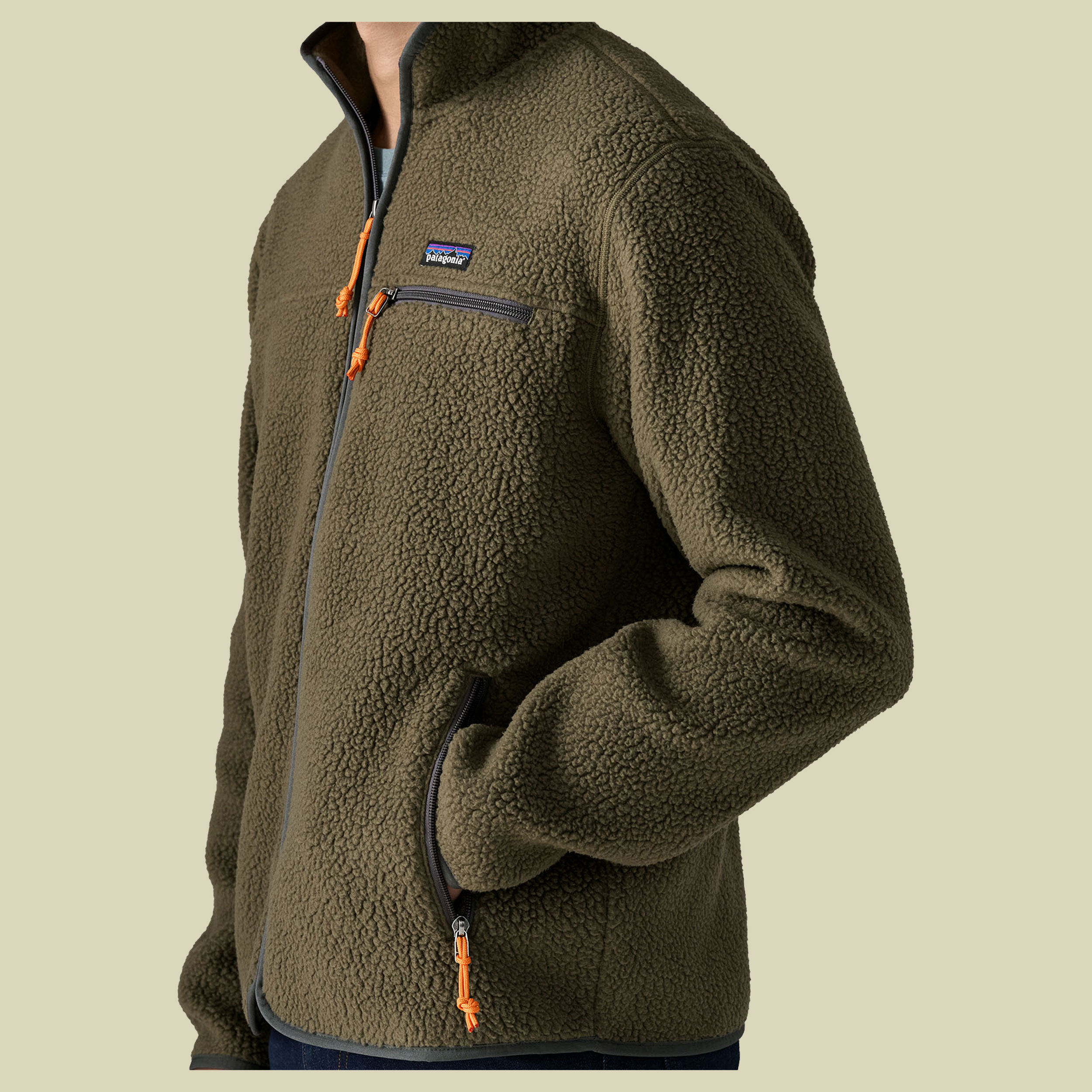 Retro Pile Jacket Men XL braun - basin green