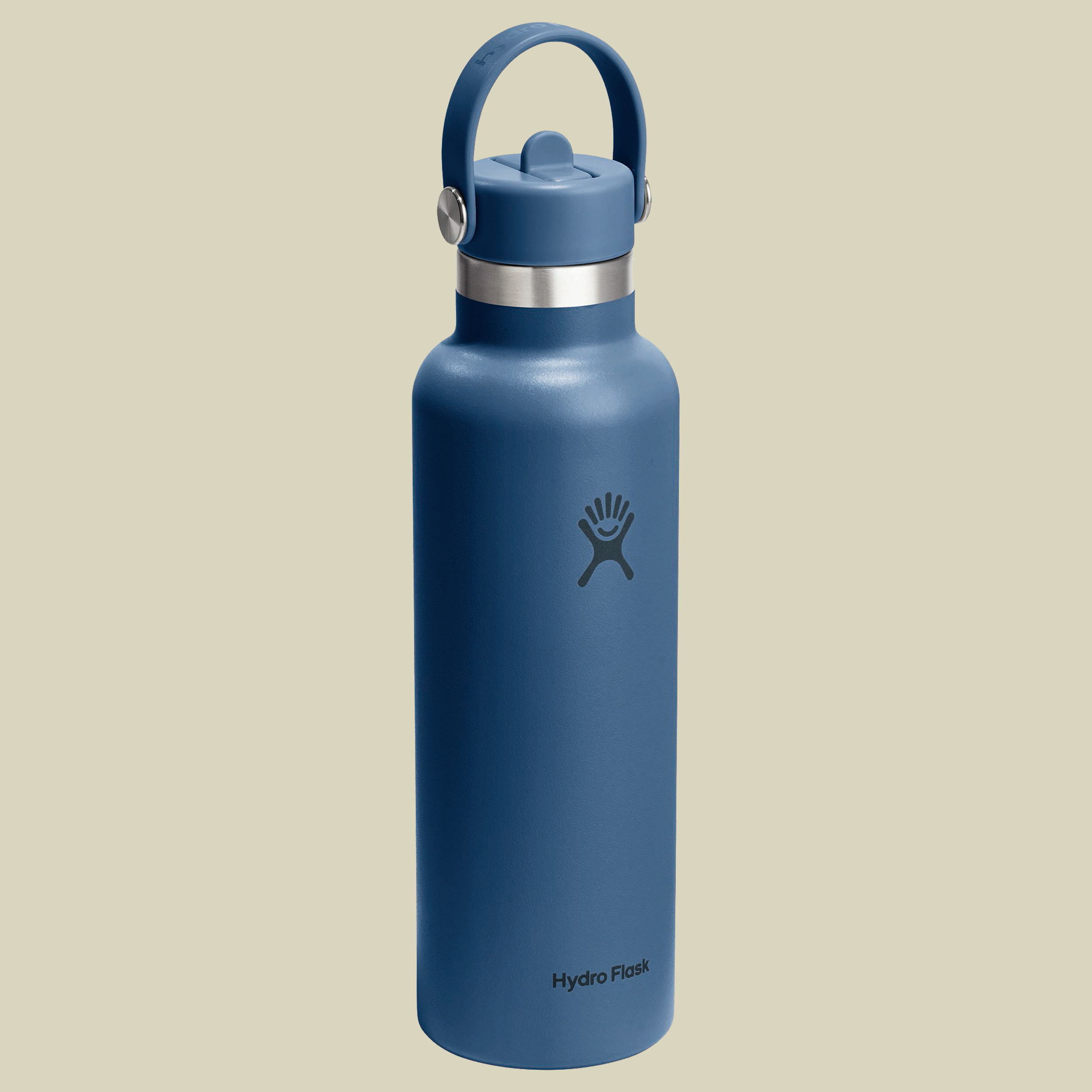 Hydro Flask 21 oz Standard Mouth w. Flex Straw Cap blau2 621 - harbor blue