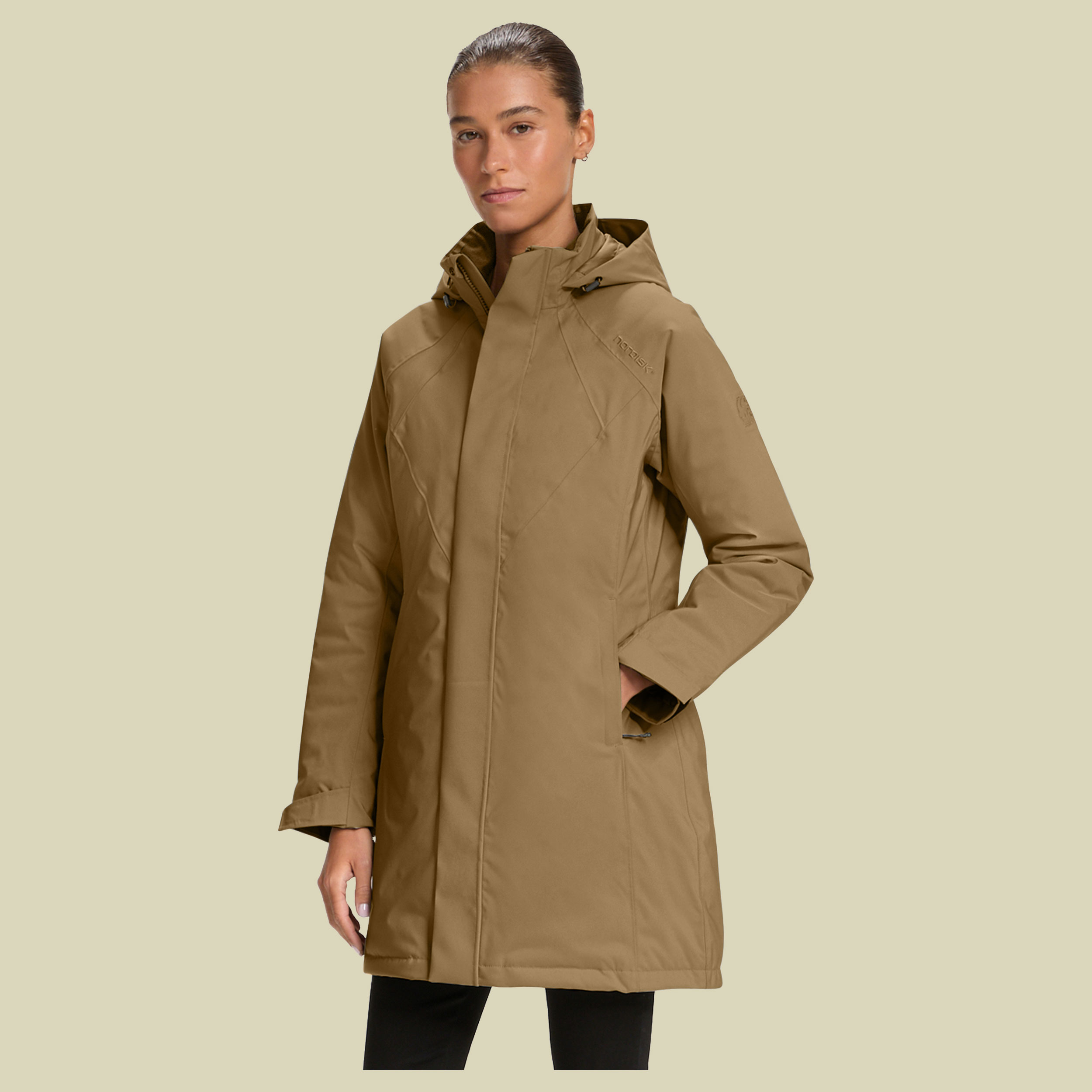 Vigdis Down Coat Women S braun - dull gold brown