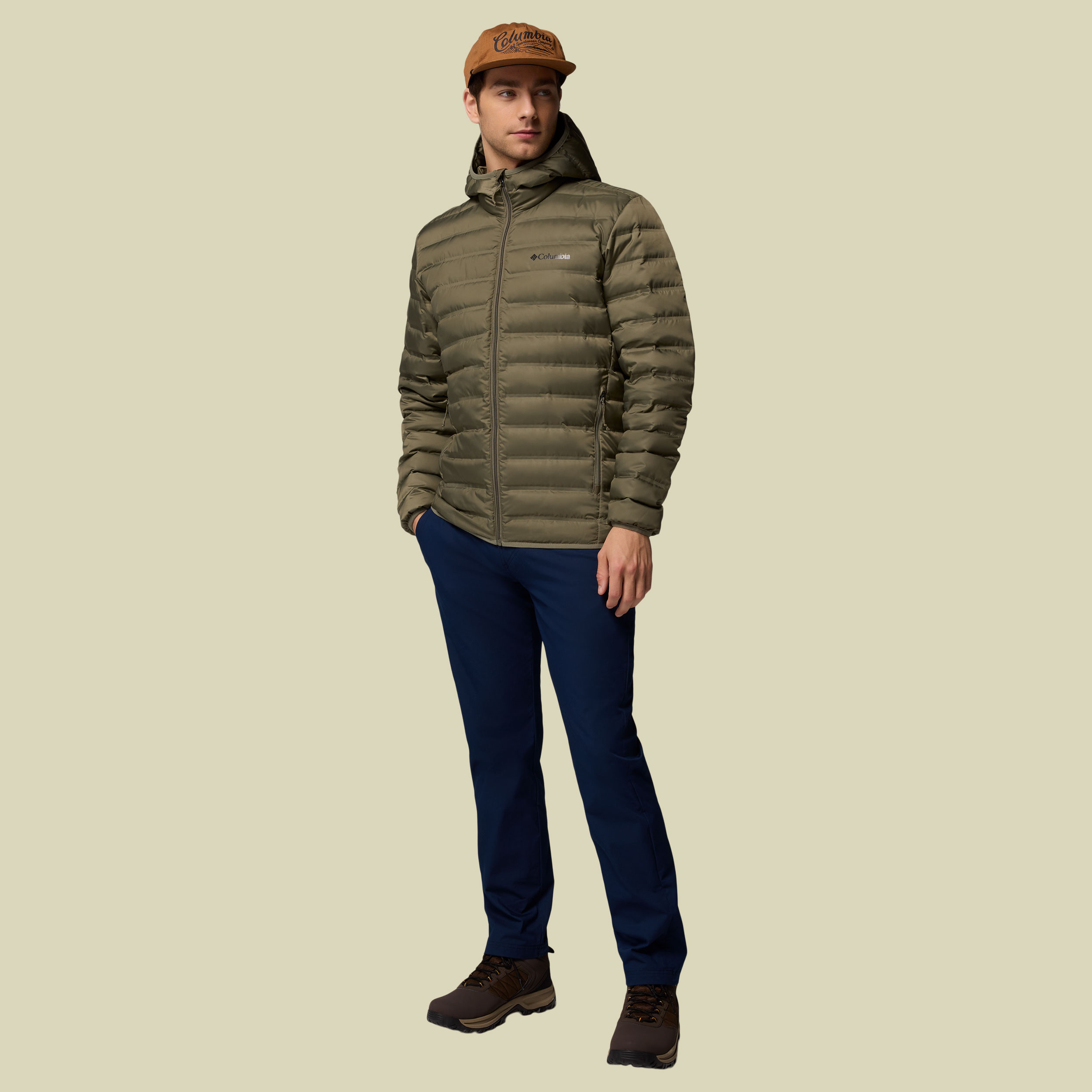 Lake 22 II Down Hooded Jacket Men XXL grün - stone green