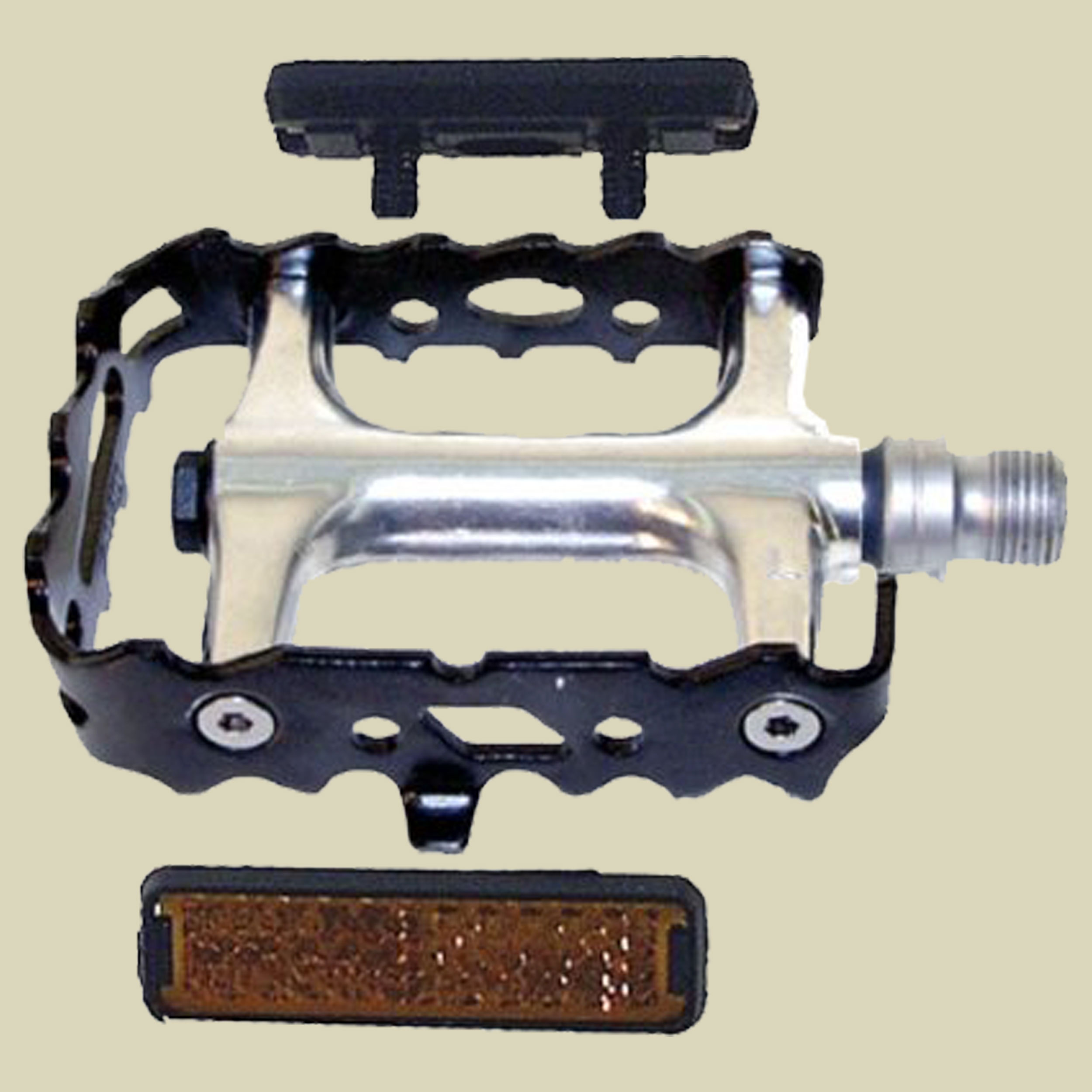 MTB ALU Pedal  Farbe Alu poliert/schwarz