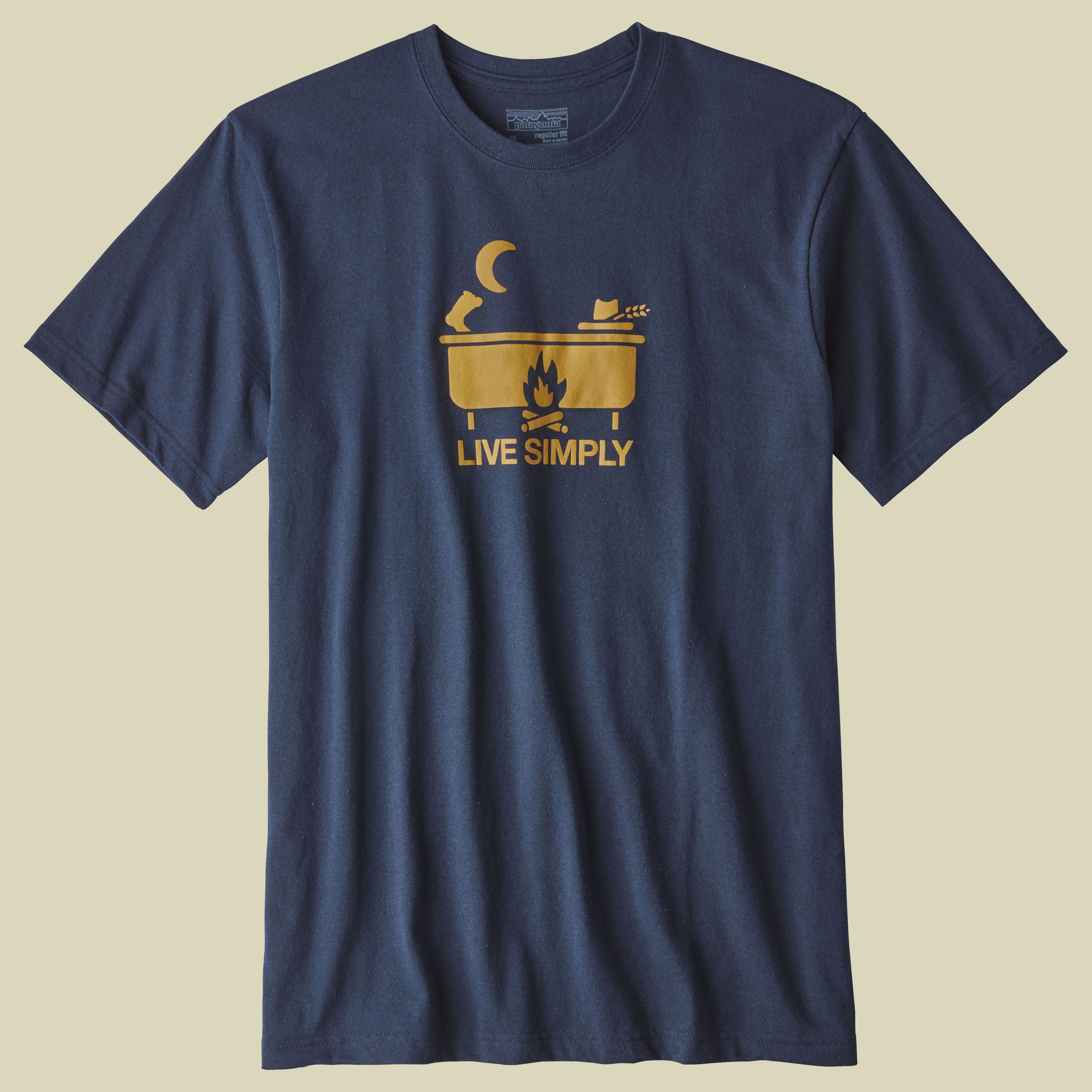 Live Simply Hot Tub Cotton/Poly Responsibili-Tee Men Größe S Farbe navy blue