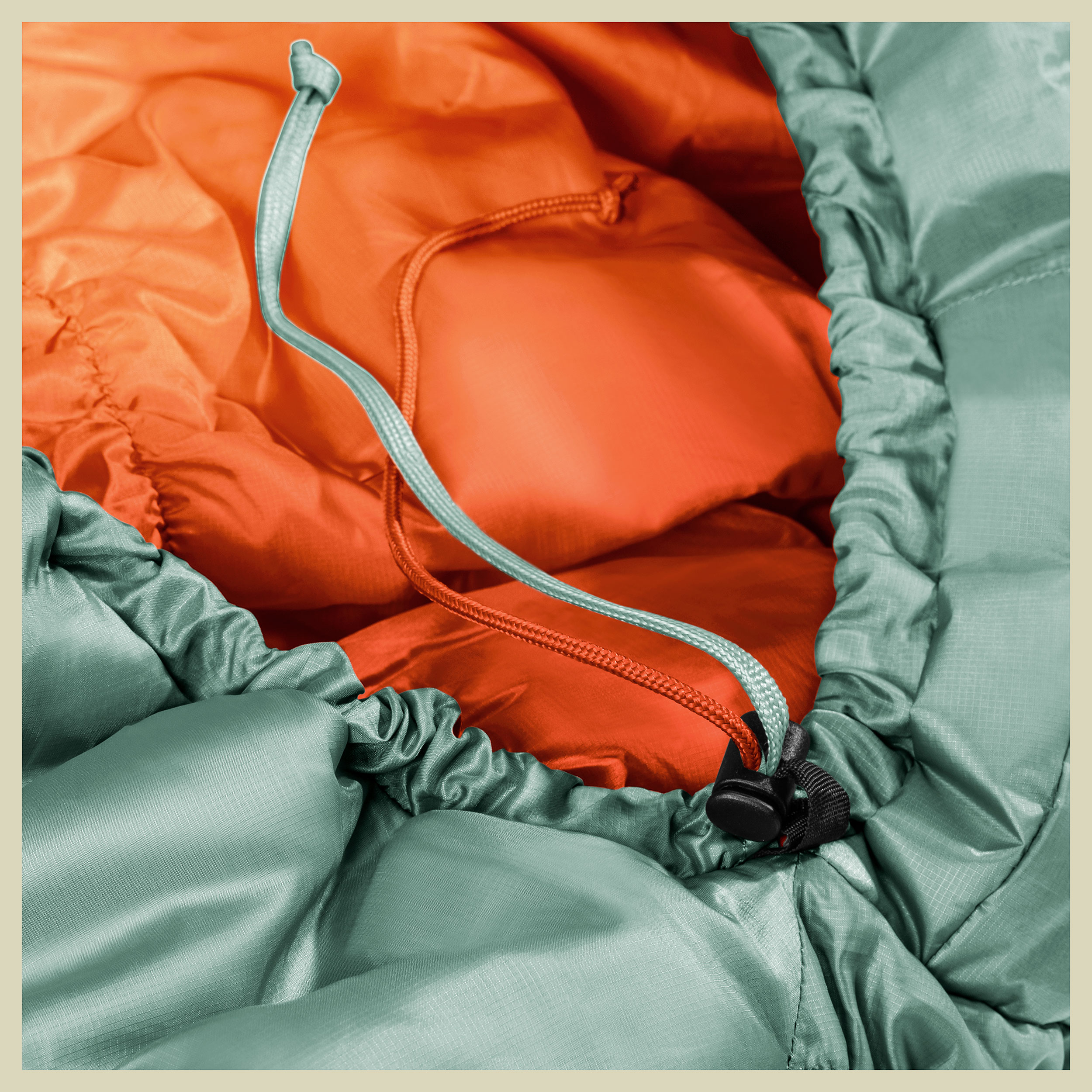 Exosphere +4 Grad 185 cm Farbe sage-paprika, Reißverschluss rechts