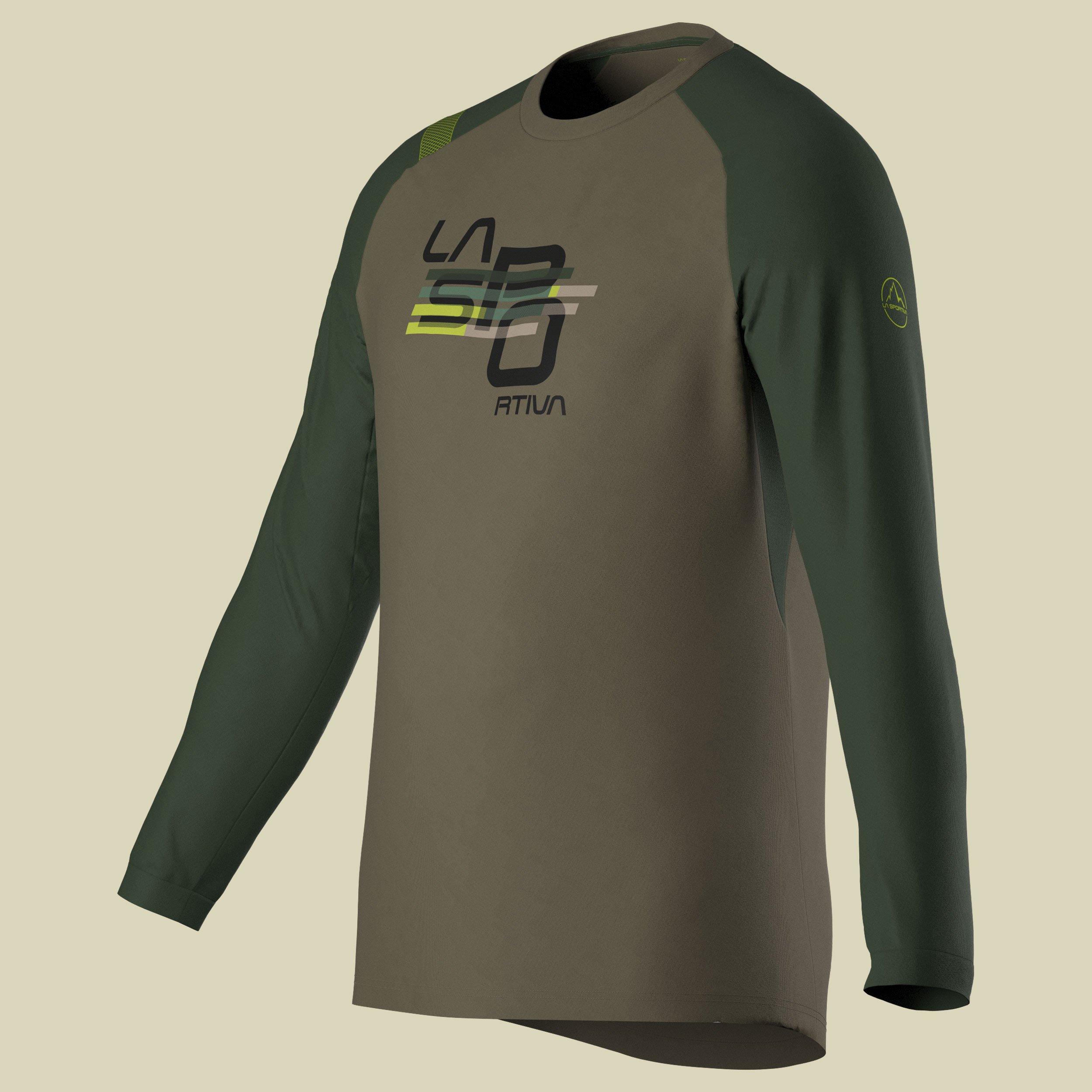 Stripe Cube Long Sleeve Men Größe L  Farbe turtle/forest