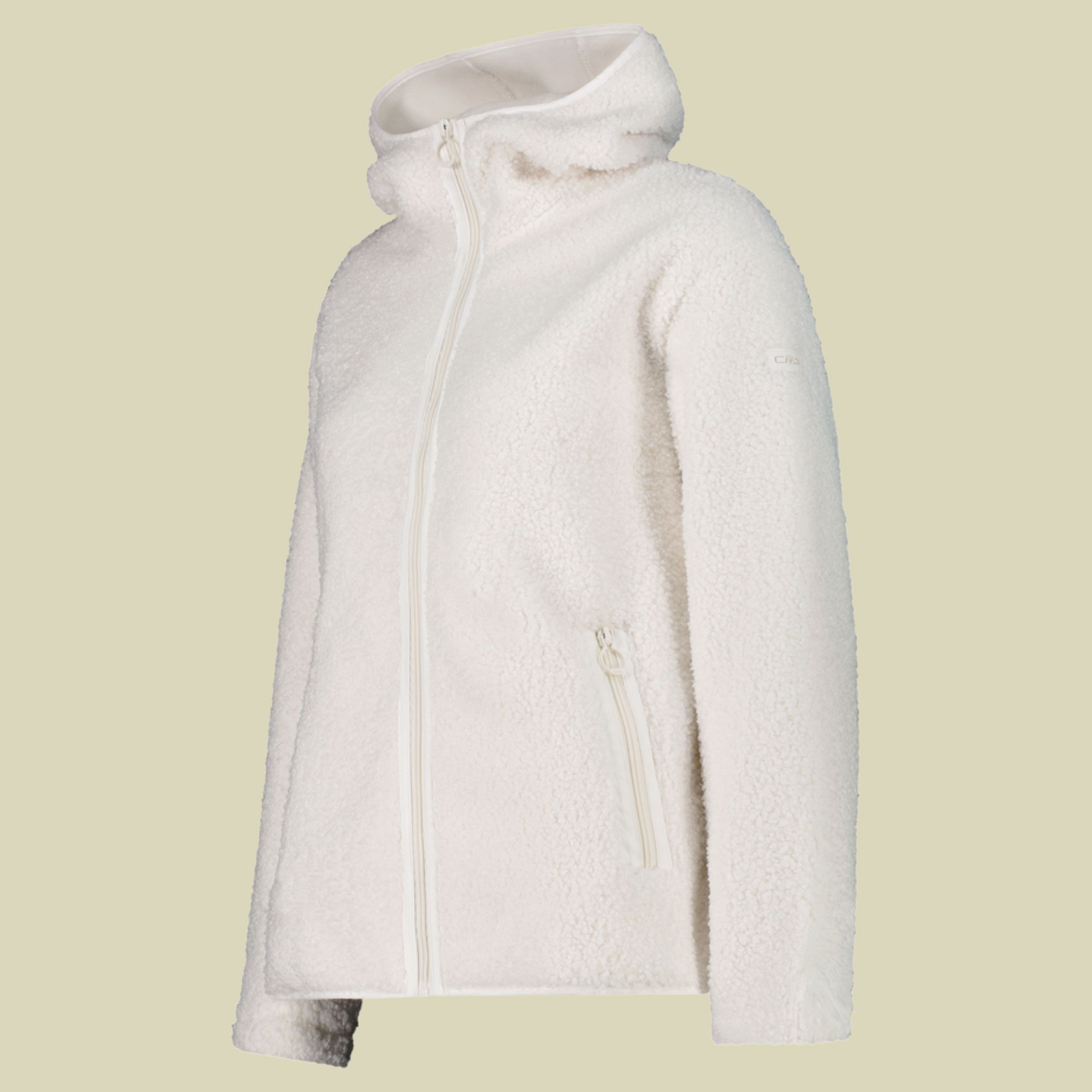 Jacket Fix Hood Teddy Fleece Women 36P2916 44 weiß - plaster A143