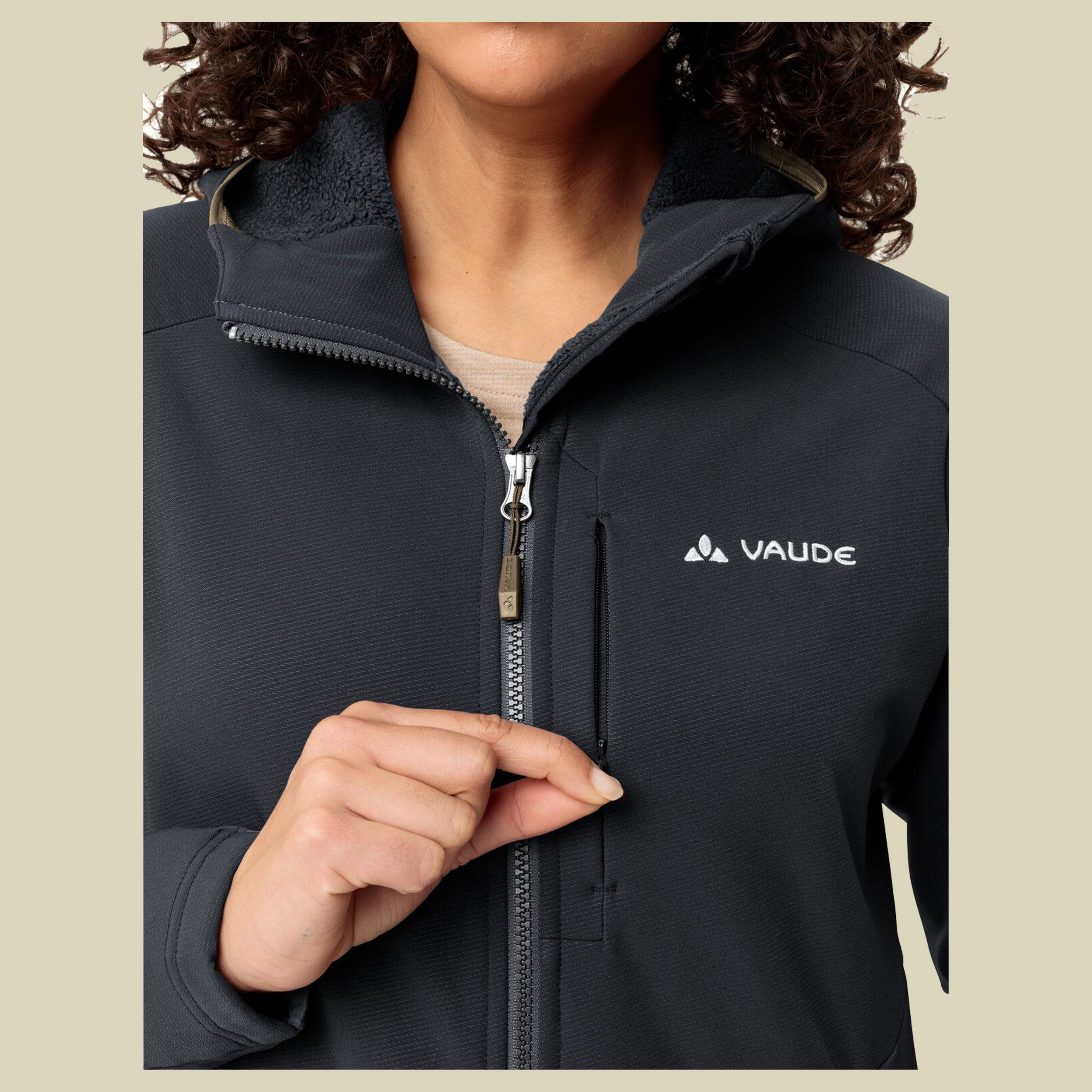 Elope Stormfleece Hoody Women 44 schwarz - phantom black