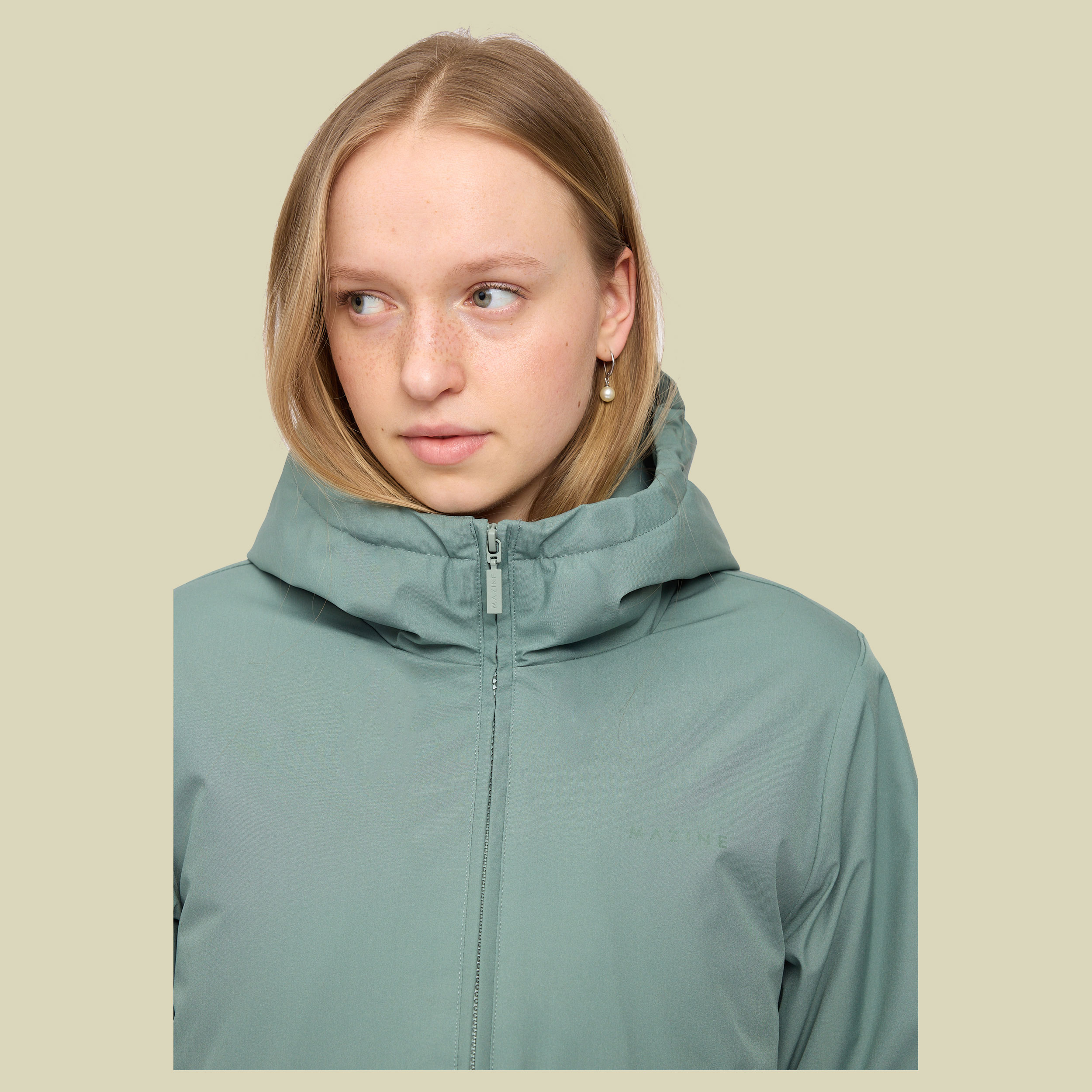Basic Padded Jacket Women S grün - Farbe jade