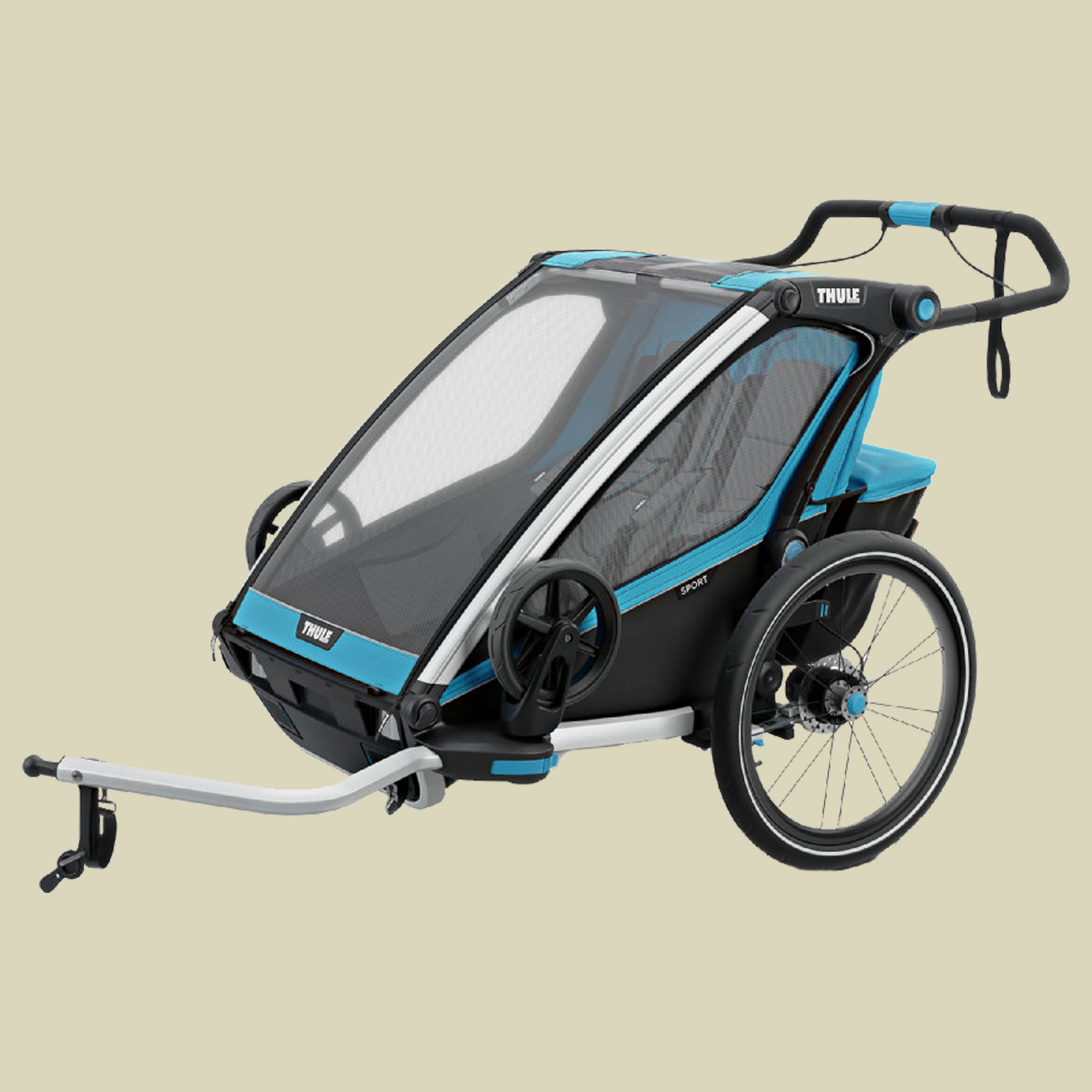 Chariot Sport 2 mit StVZO-Beleuchtung Farbe thule blue/black