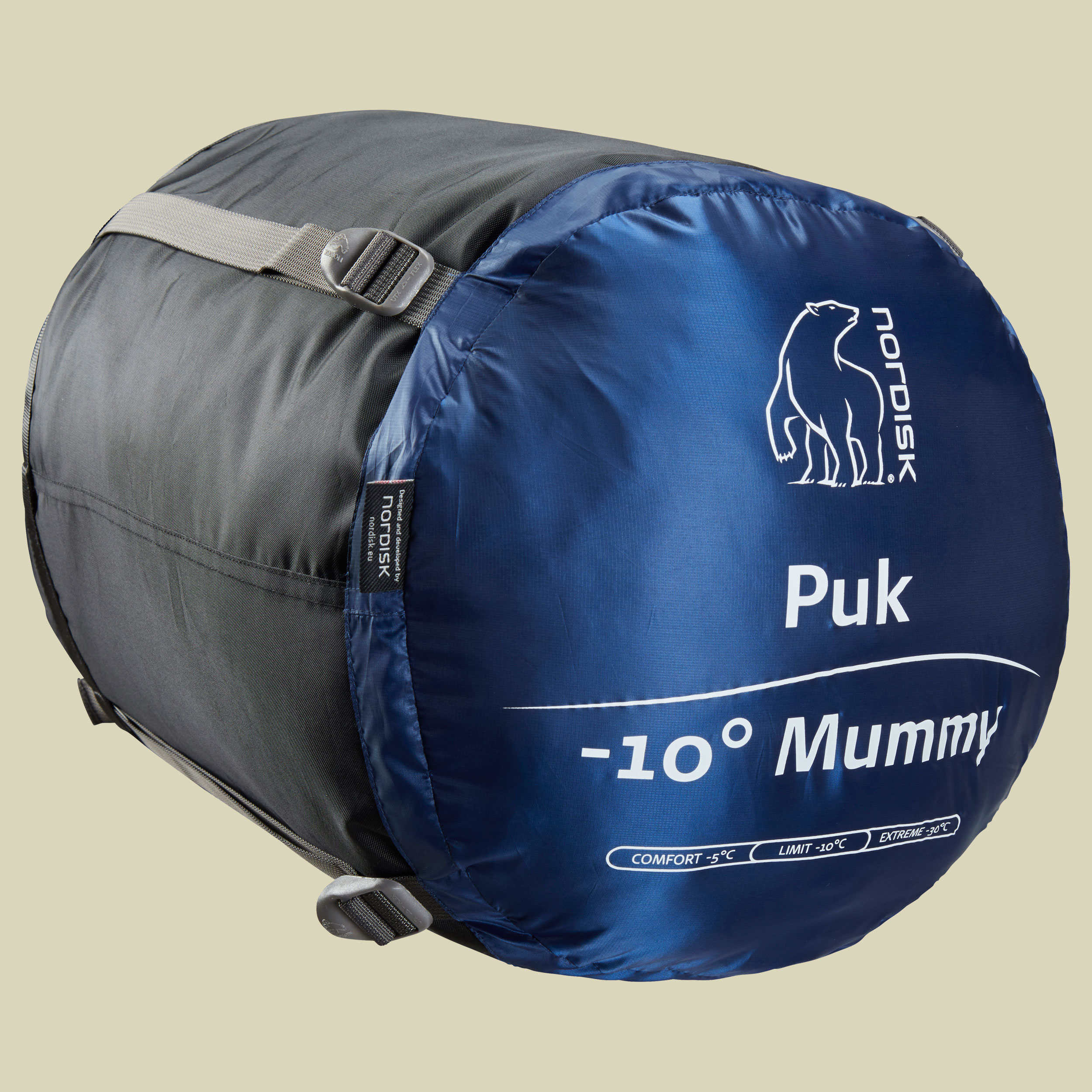 PUK -10 Mummy bis Körpergröße 205 cm (XL) Farbe true navy/mustard yellow/black , Reißverschluss links