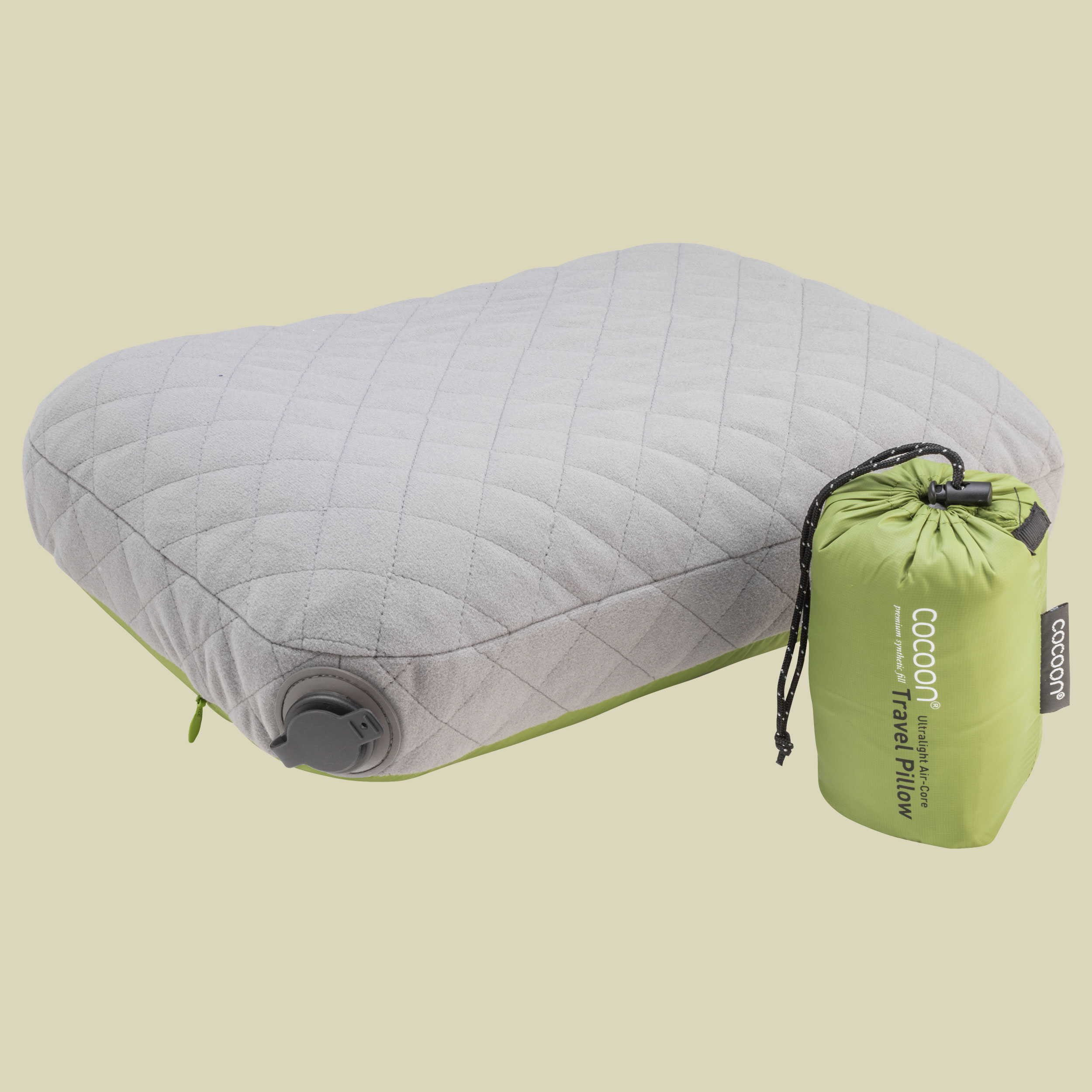 Air-Core Pillow ultra light 43 x 34 x 11 cm wasabi/grey