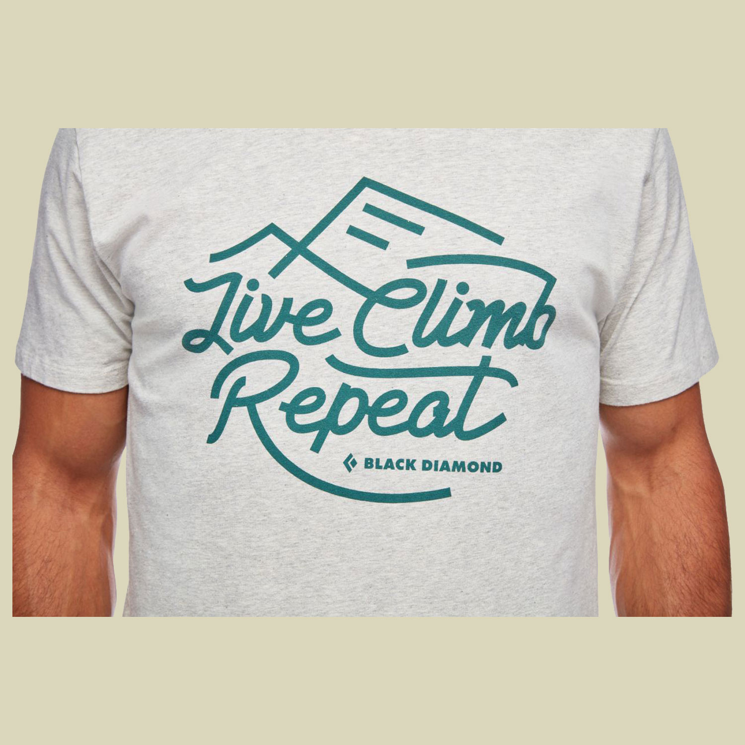 Live Climb Repeat Tee Men Größe M  Farbe birch heather