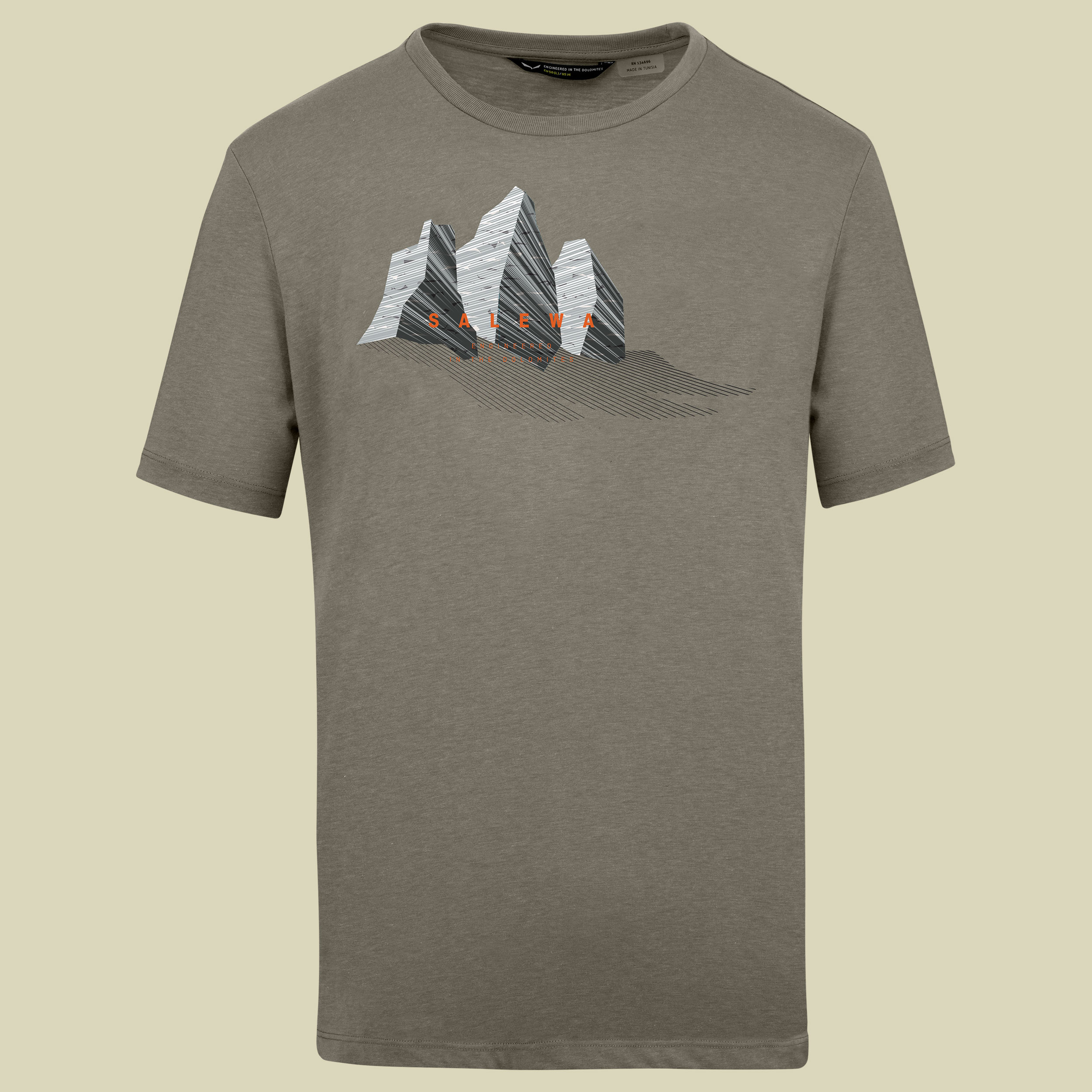 Lines Graphic Dry M T-Shirt Men Größe 48 (M) Farbe bungee cord melange