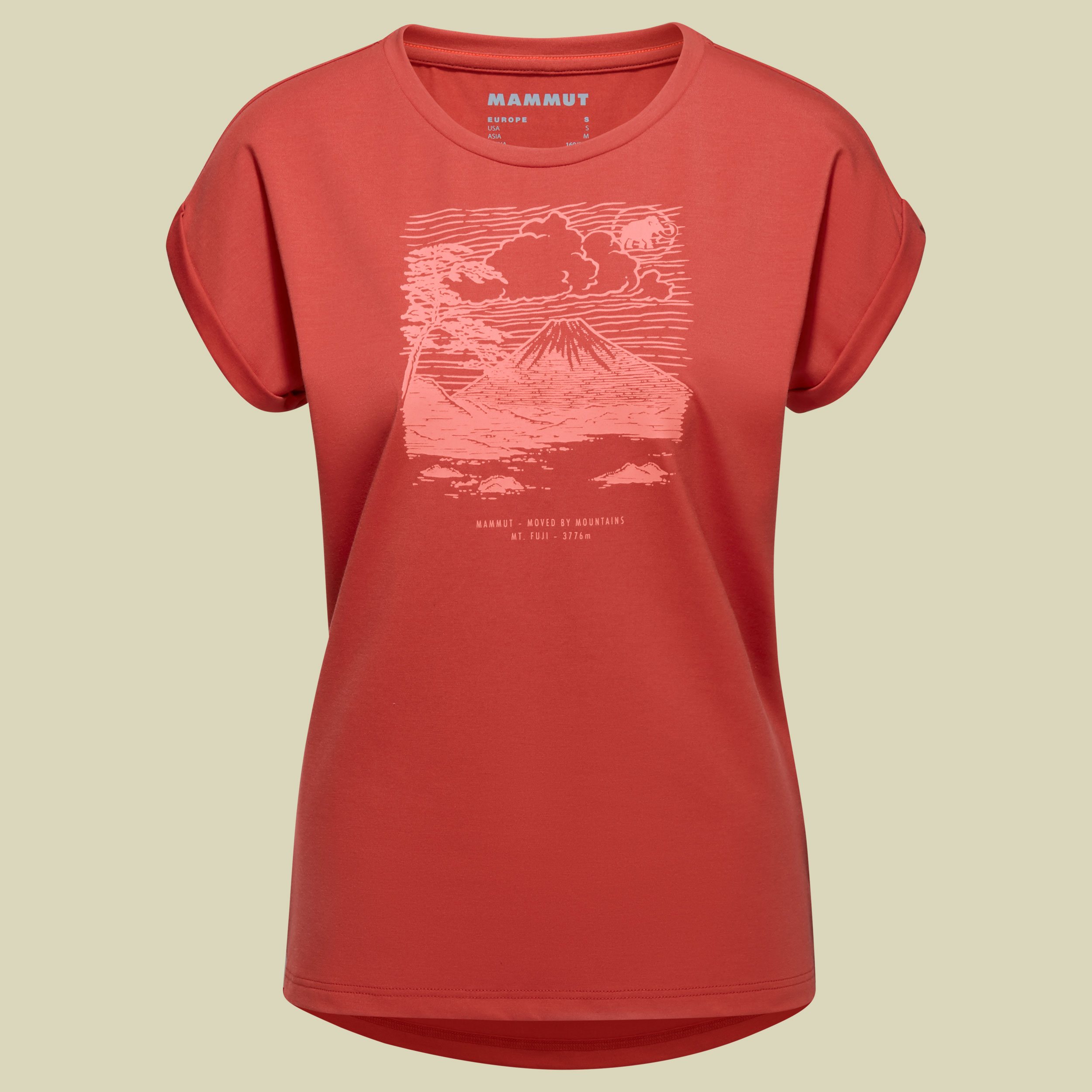 Mountain T-Shirt Women Fujiyama Größe XS Farbe terracotta