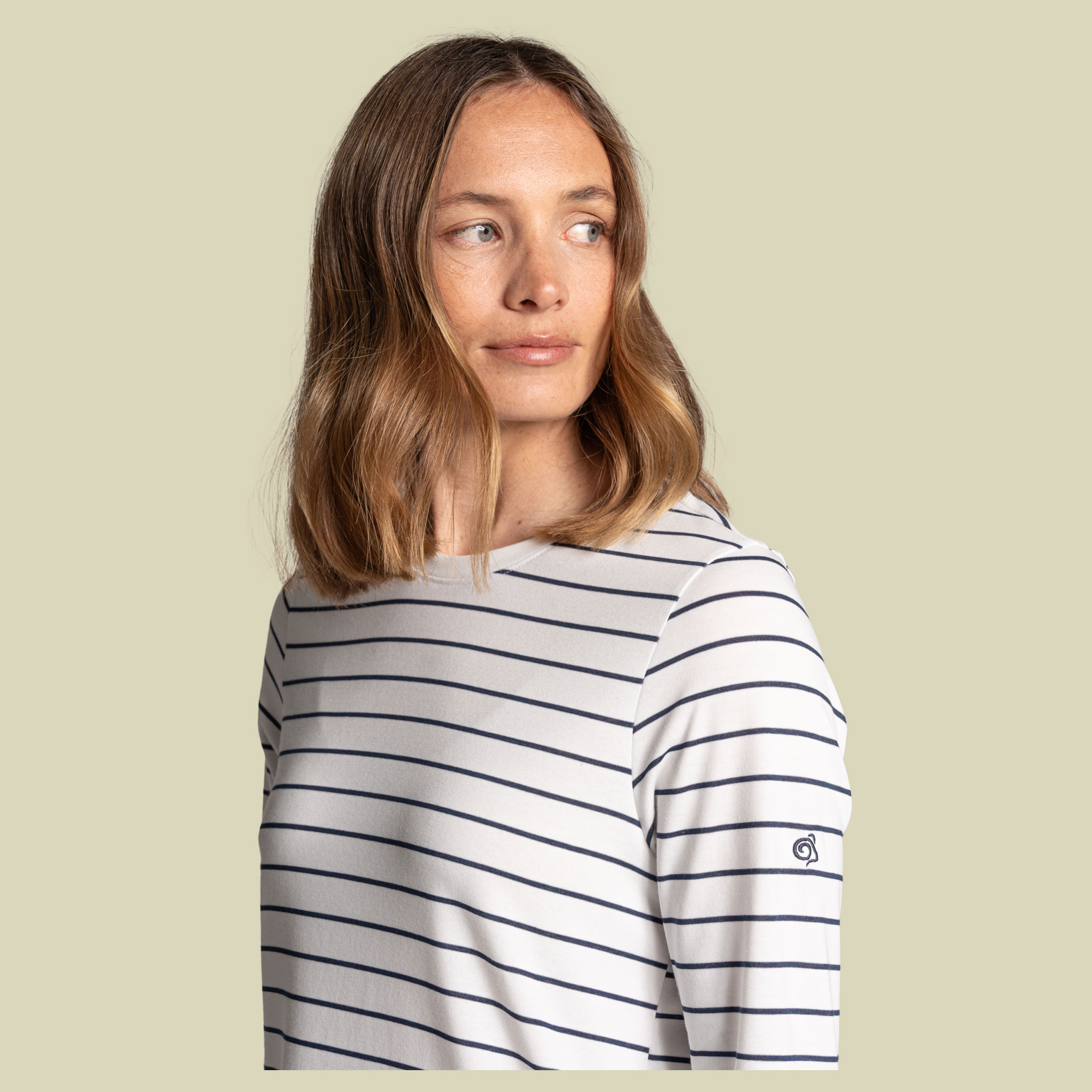 Nosilife Akona Long Sleeved Top Women 34 mehrfarbig1 -  - sail white/blue navy stripe (8)