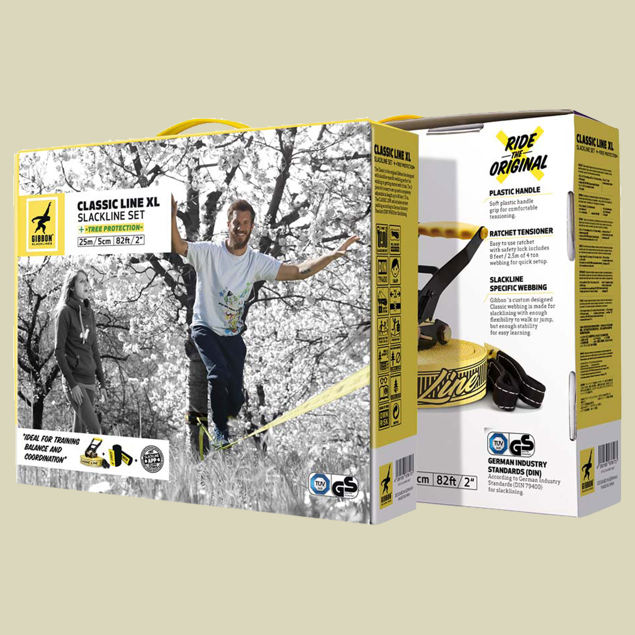 CLASSICLINE XL TREEWEAR Set Gesamtlänge 25 m Farbe yellow