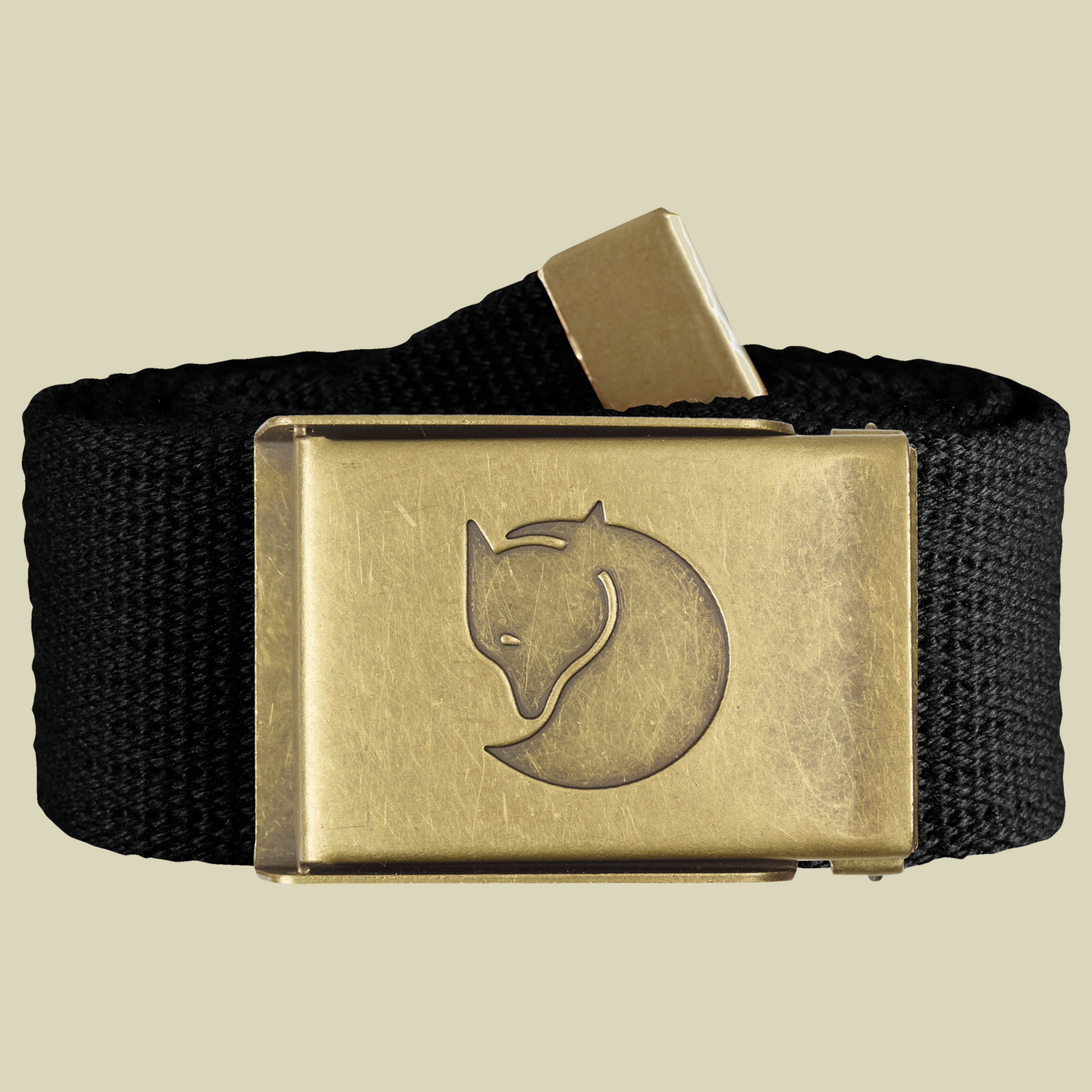 Canvas Brass Belt Größe 120 cm Farbe black