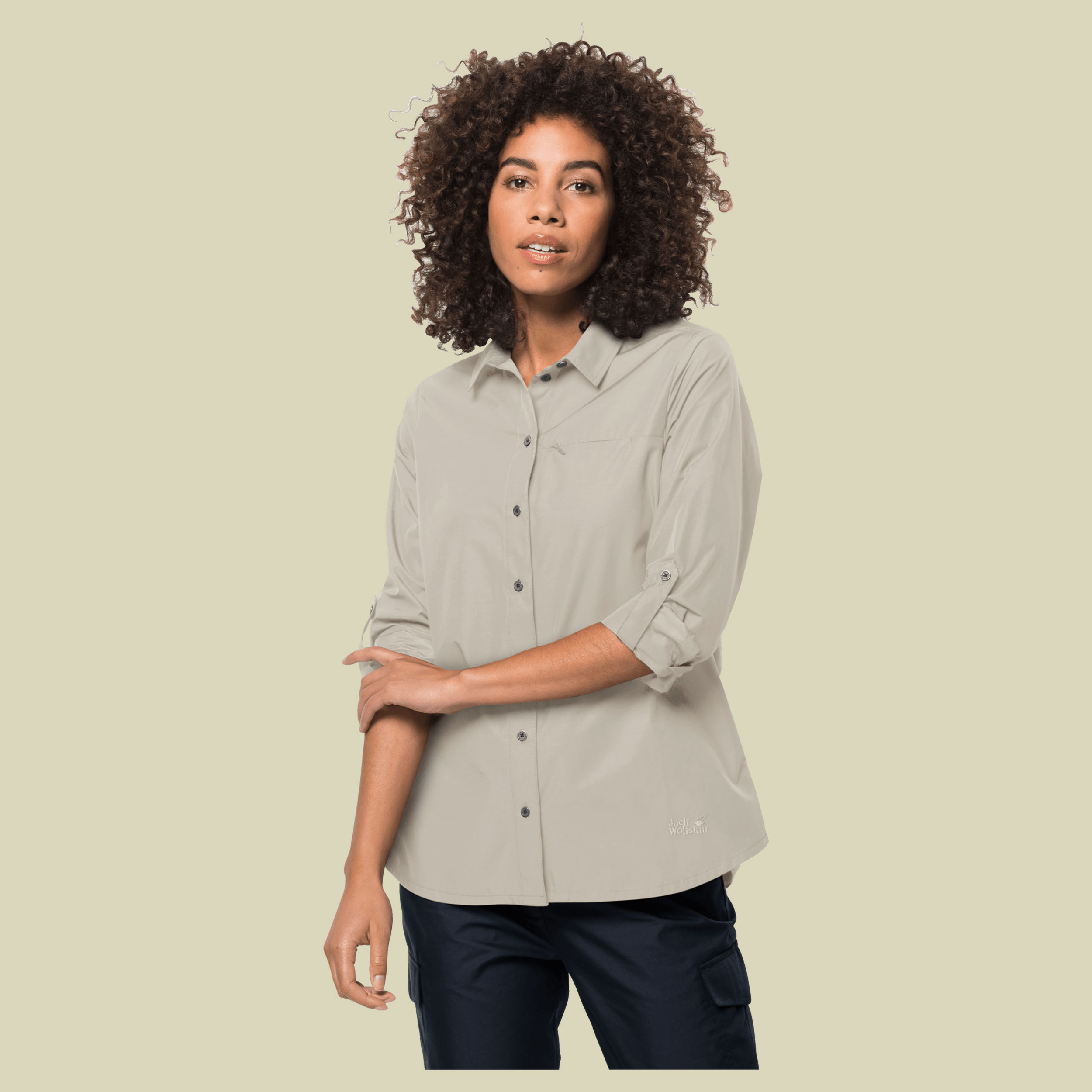 Lakeside Roll-Up Shirt Women Größe L  Farbe dusty grey