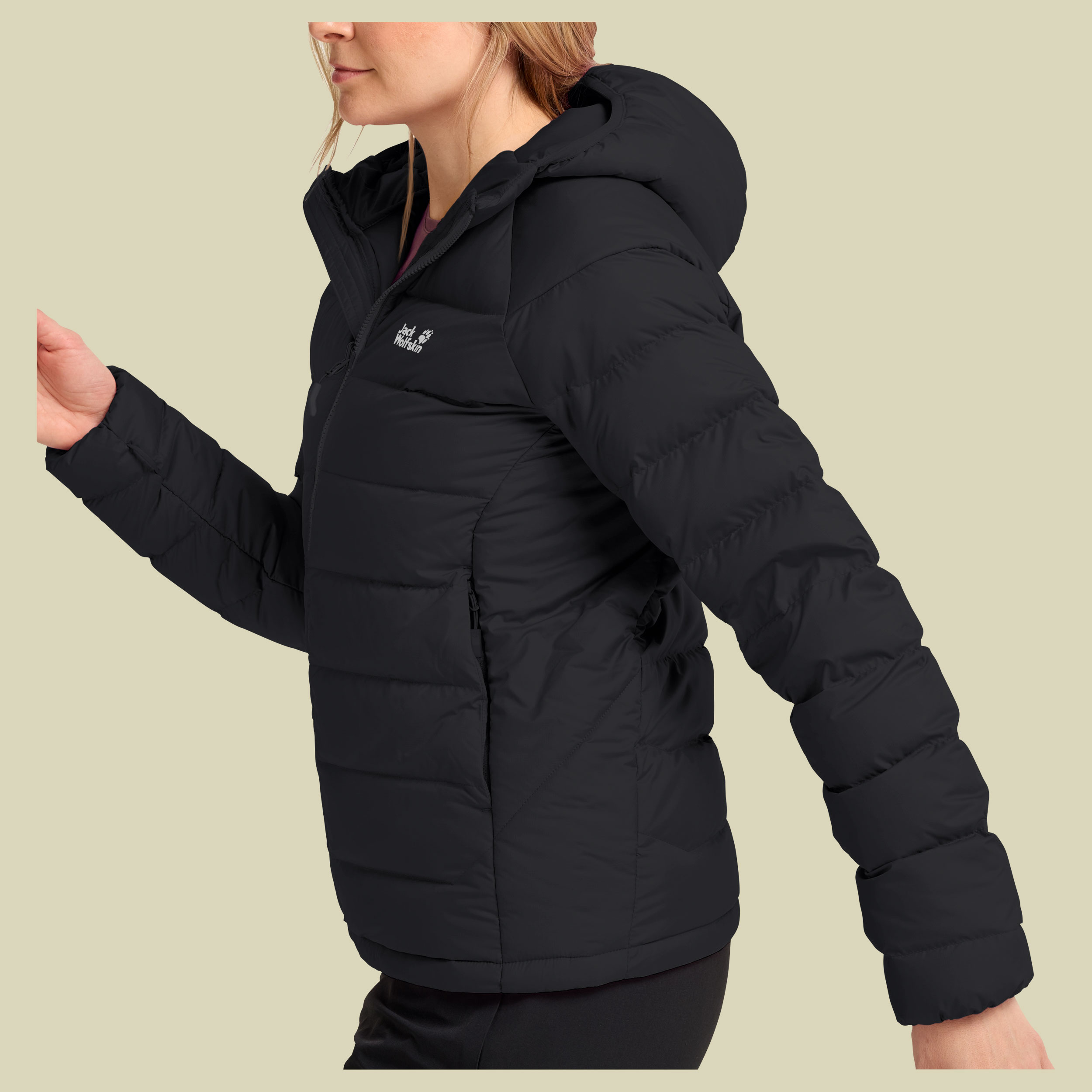 Wild Pass Down Hoody RDS Women XL schwarz - black
