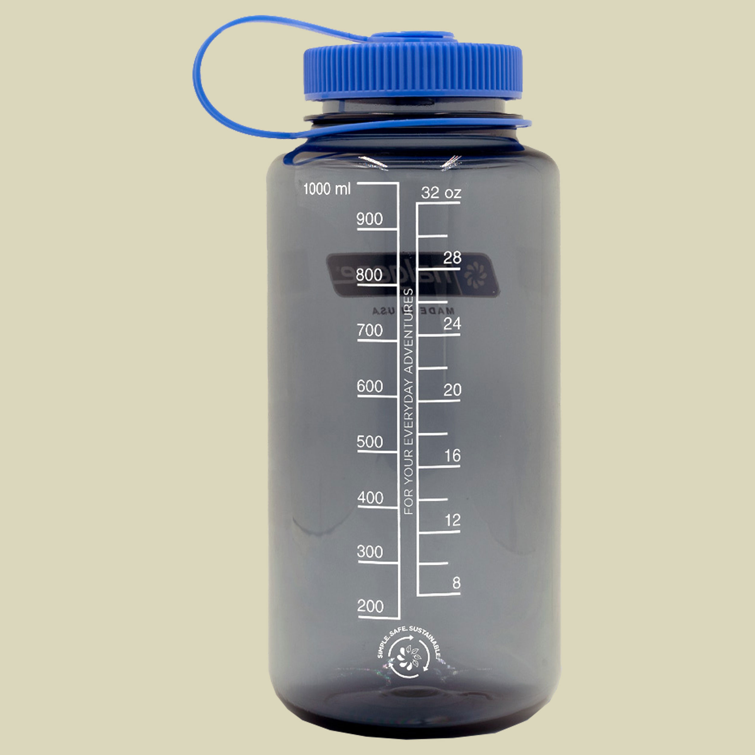 Nalgene Weithalsflasche WH Sustain Volumen 1000 Farbe grau