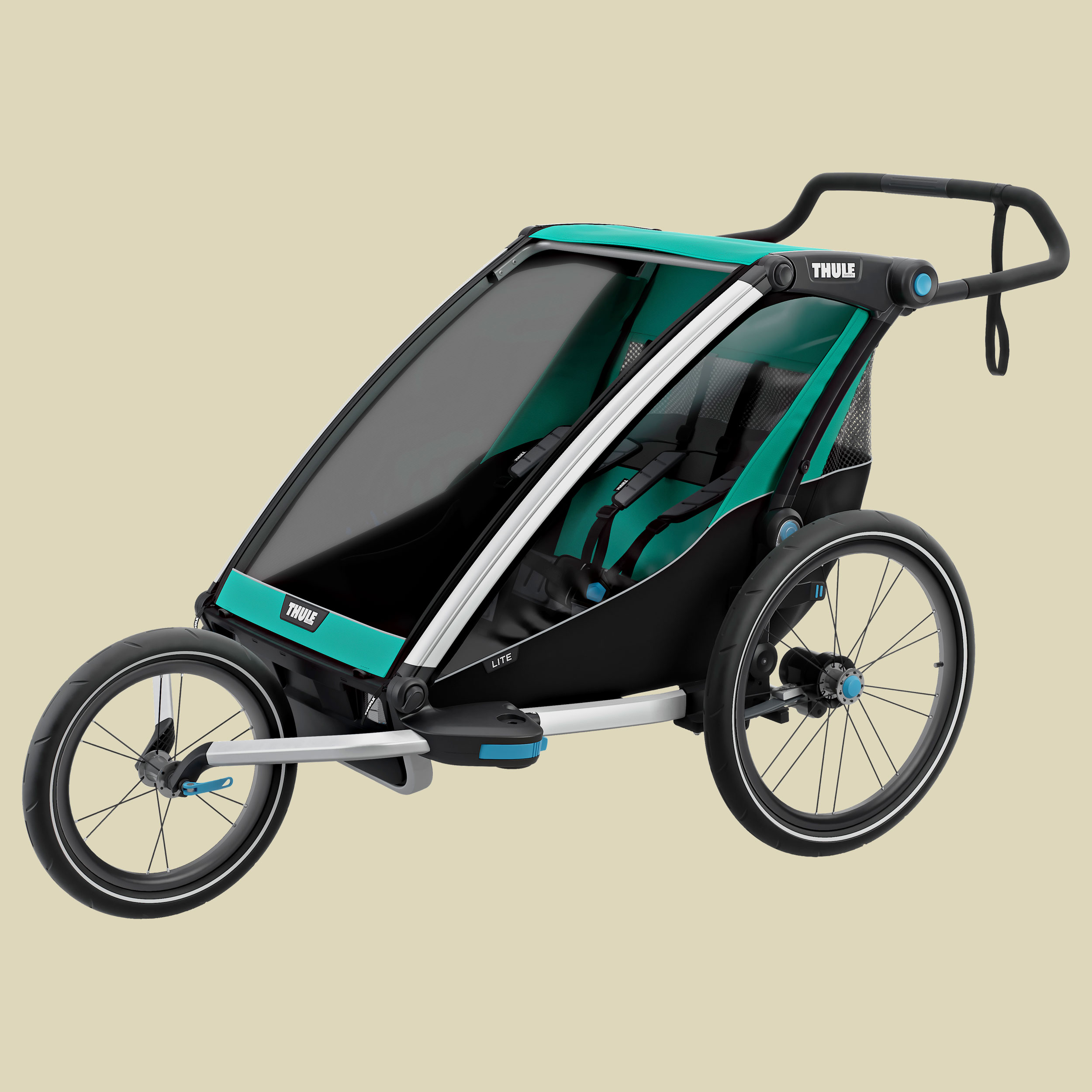Chariot Lite 2 mit StVZO-Beleuchtung Farbe bluegrass/black