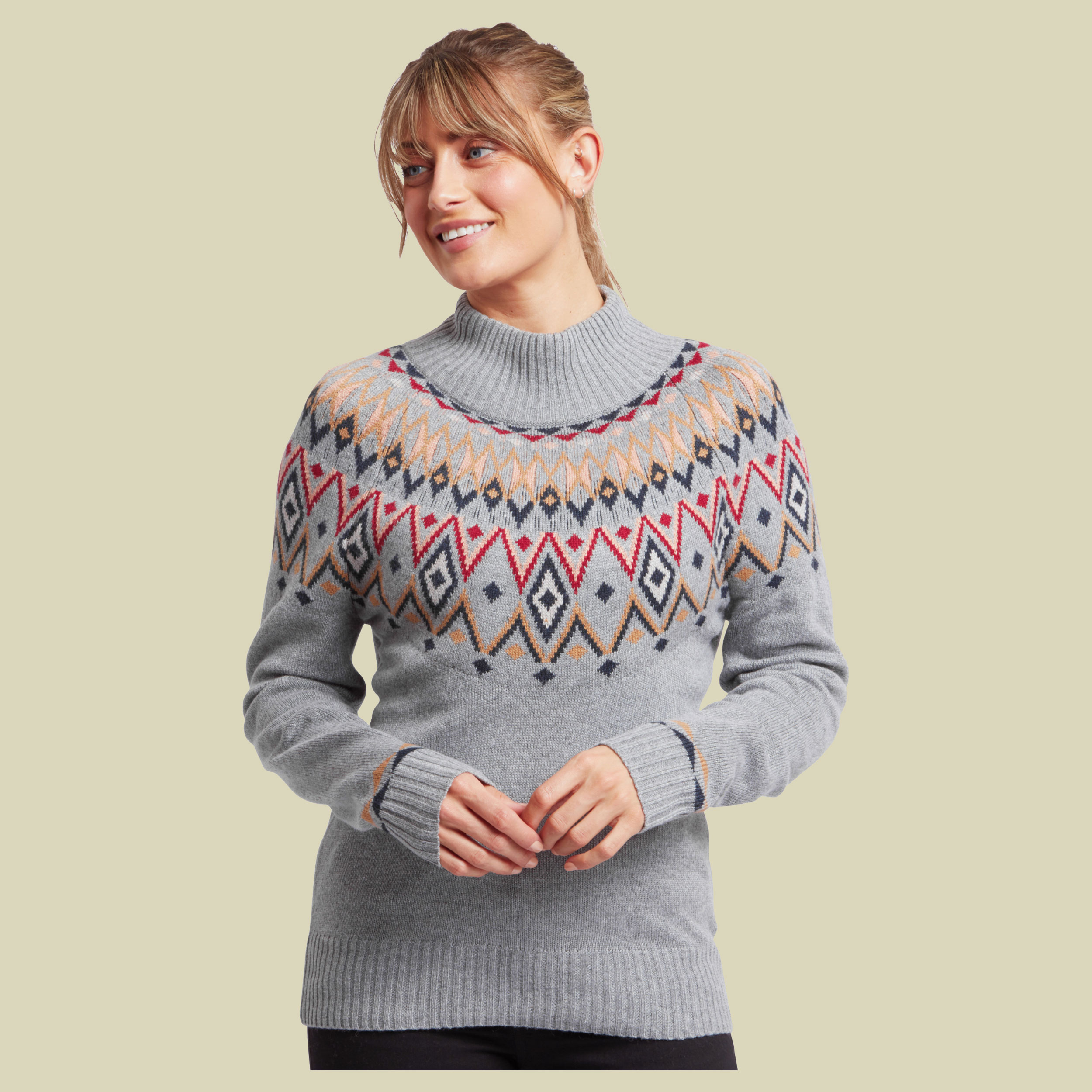 Indu Eco Mock Neck Women Größe XL Farbe monsoon grey