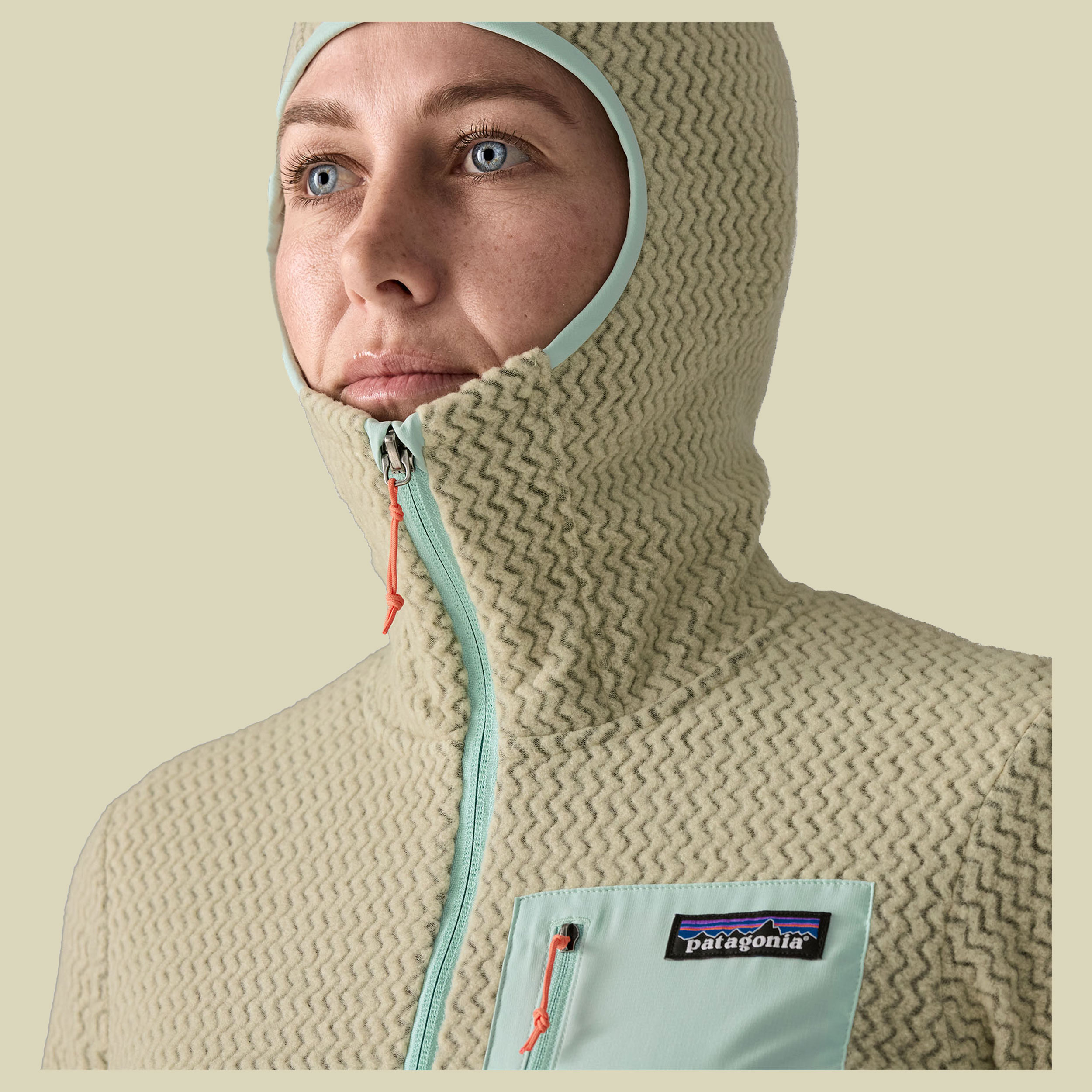 R1 Air Full-Zip Hoody Women grau II XL - weathered stone