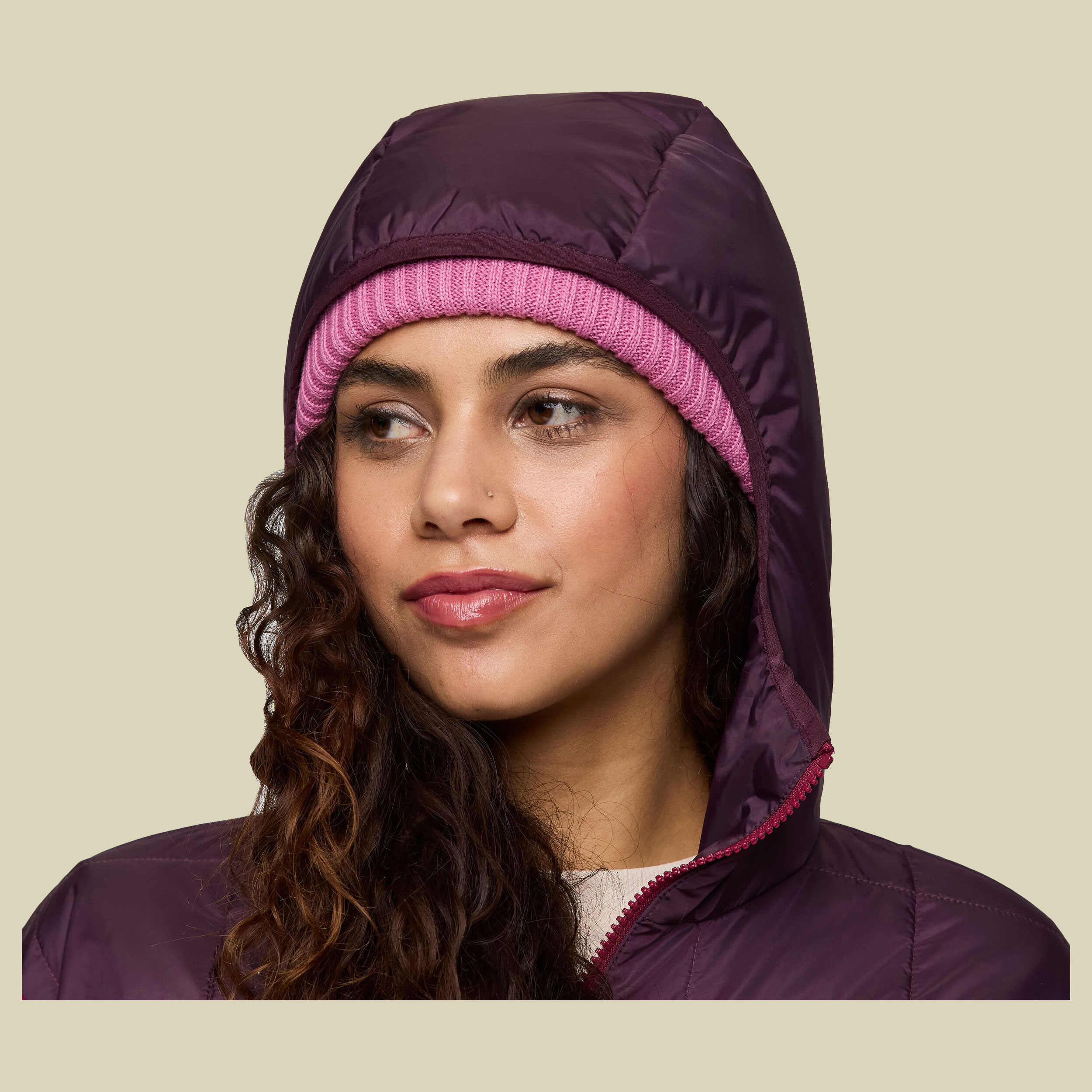 Trico Hybrid Hooded Jacket Women S lila -  blackberry and jam 
