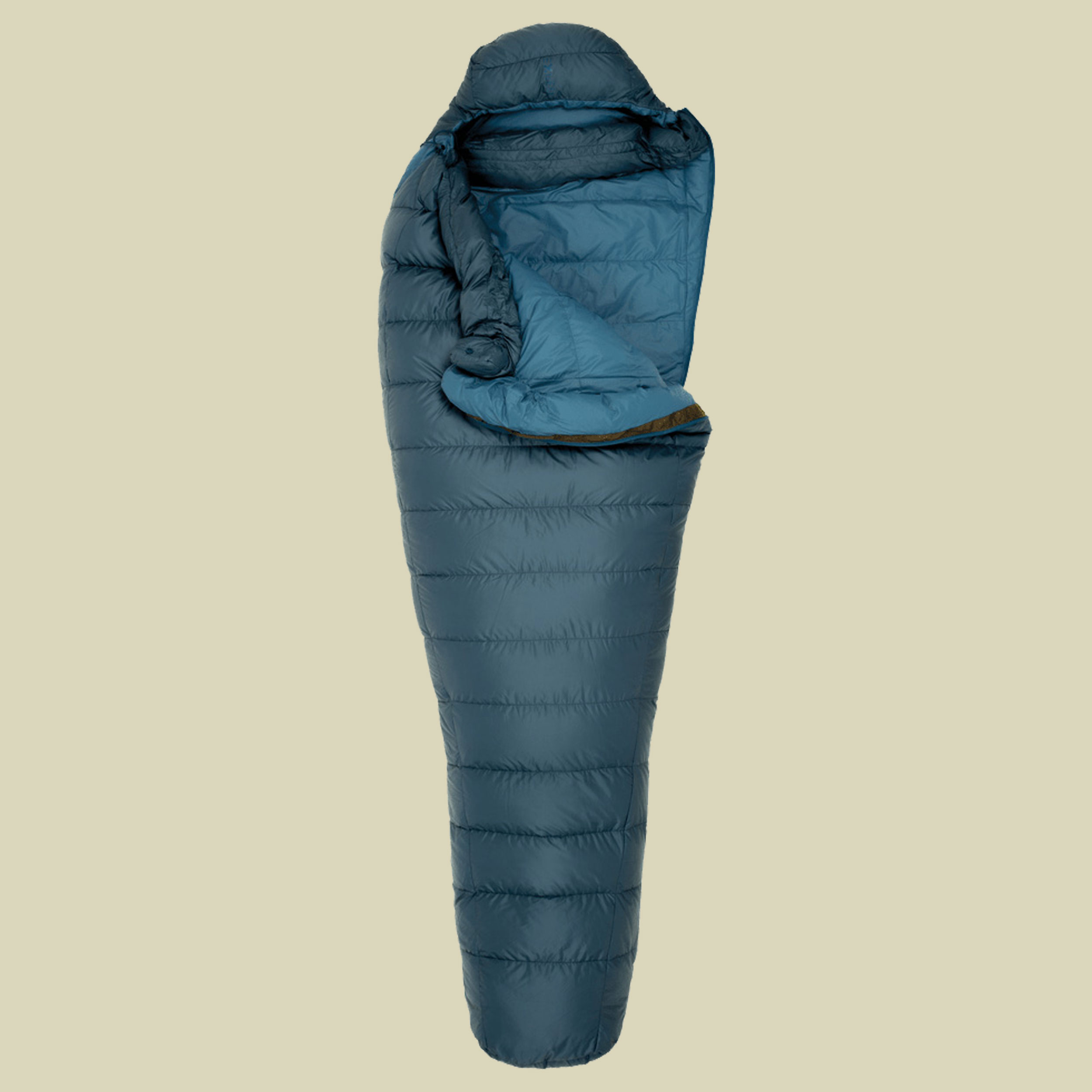 Trekkinglite 0° bis Körpergröße LW 195 cm Farbe ocean, Reißverschluss links