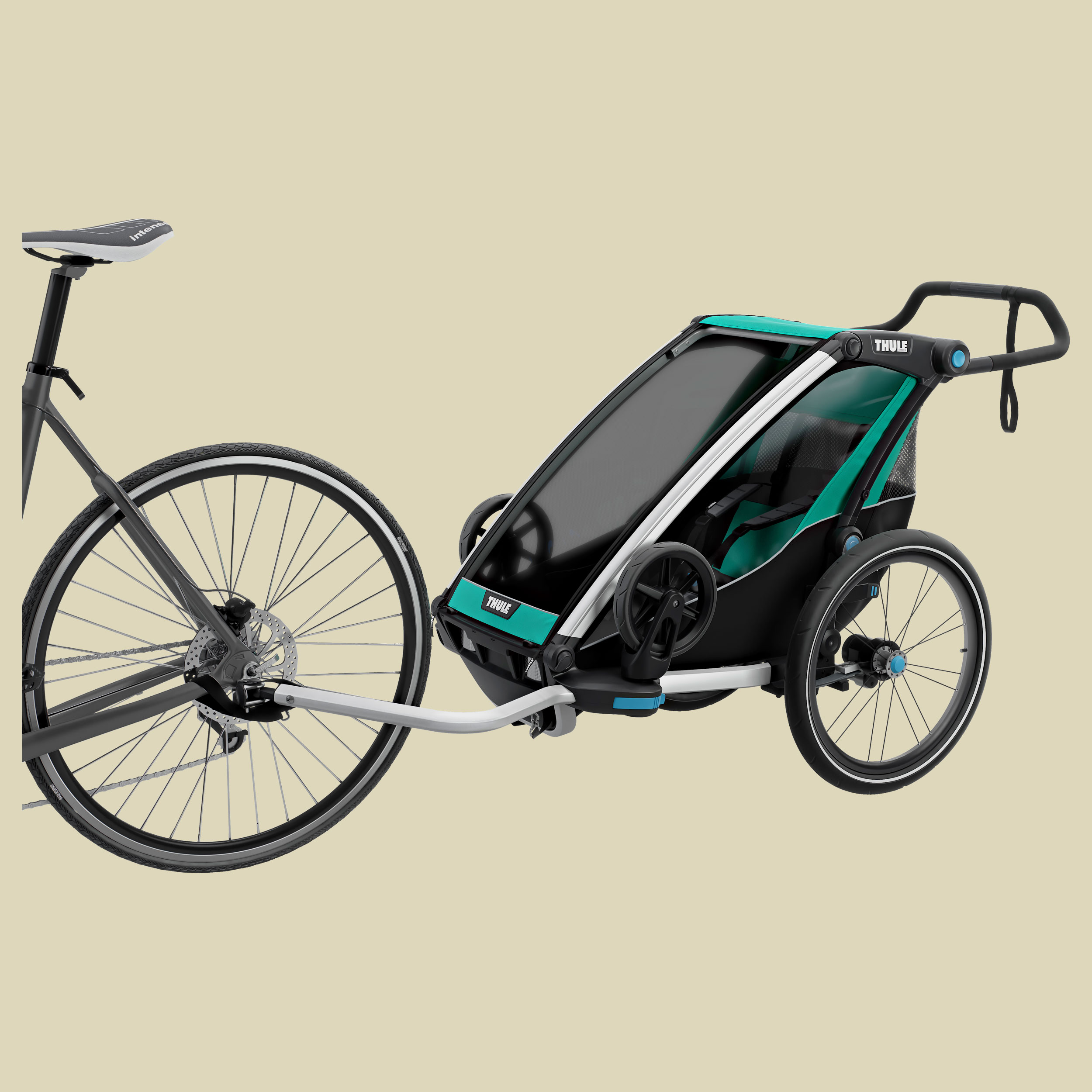 Chariot Lite 1 mit StVZO-Beleuchtung Farbe blue grass/black