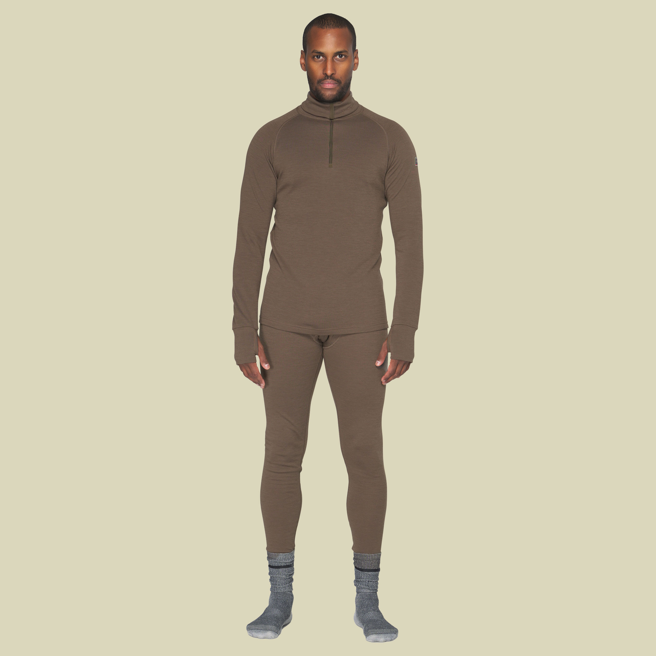 Expedition Merino 235 Zip Neck Man braun XXL - tarmac