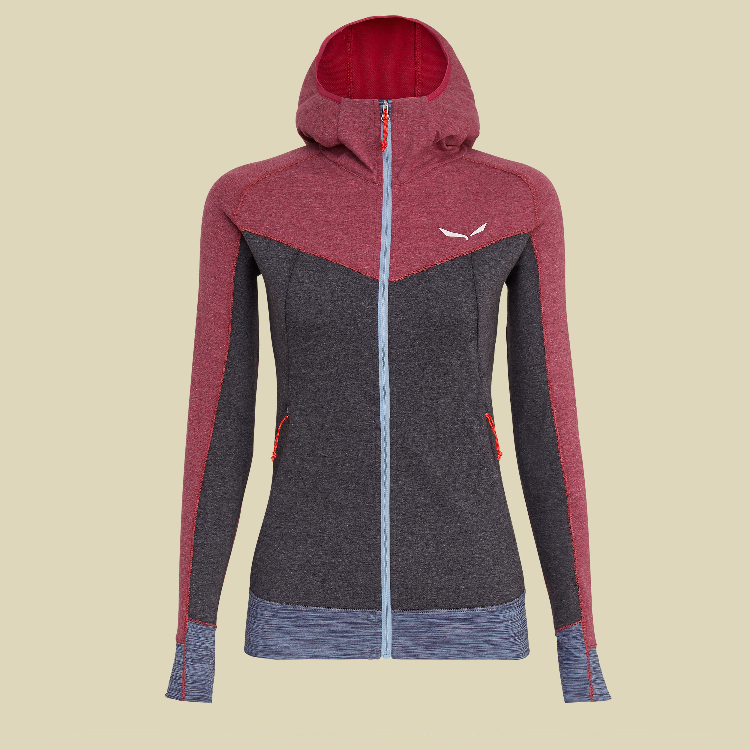 Puez 2 Dry L/S Hood Women Größe 40 Farbe vivacious/melange