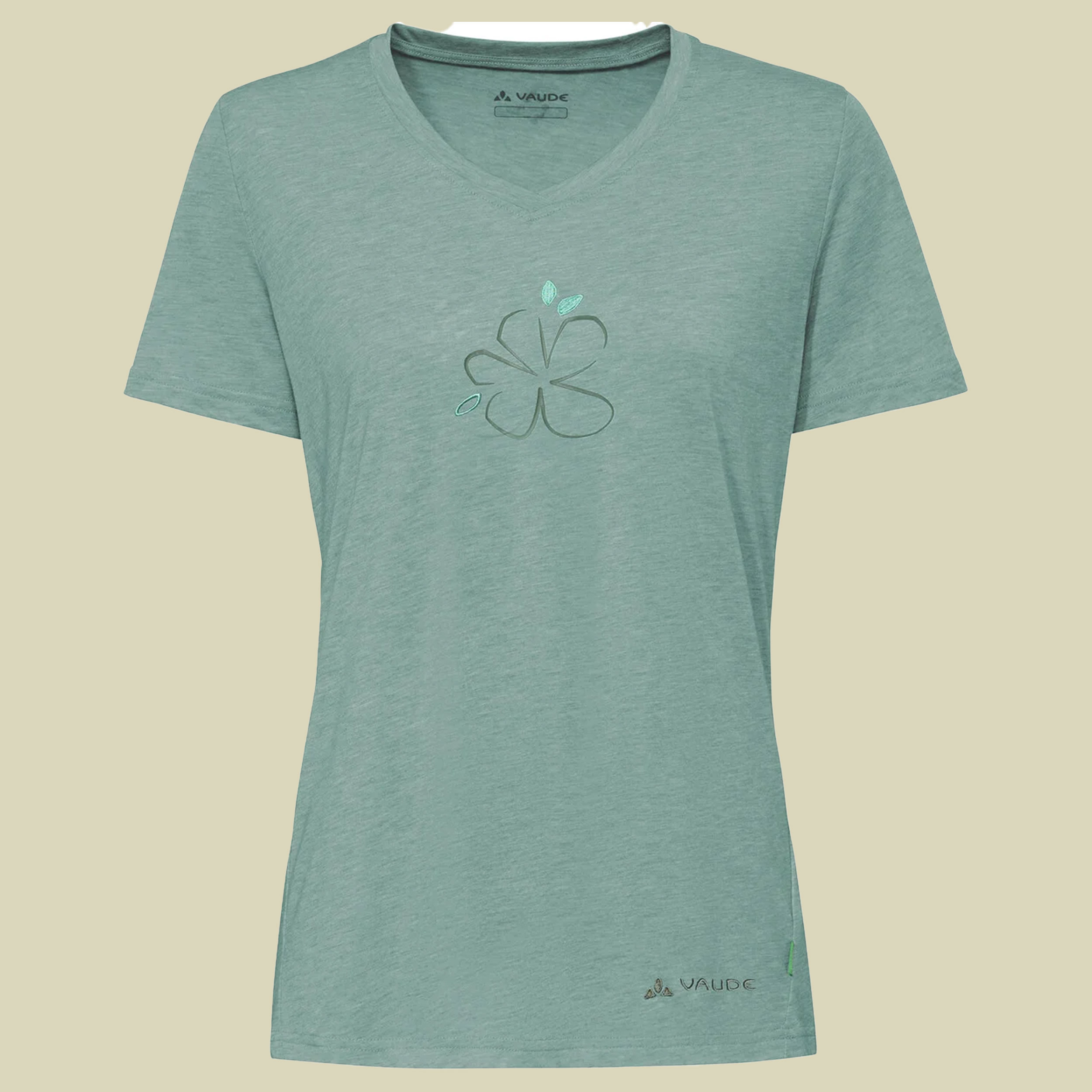 Skomer Print T-Shirt III Women 38 grün - dusty fern