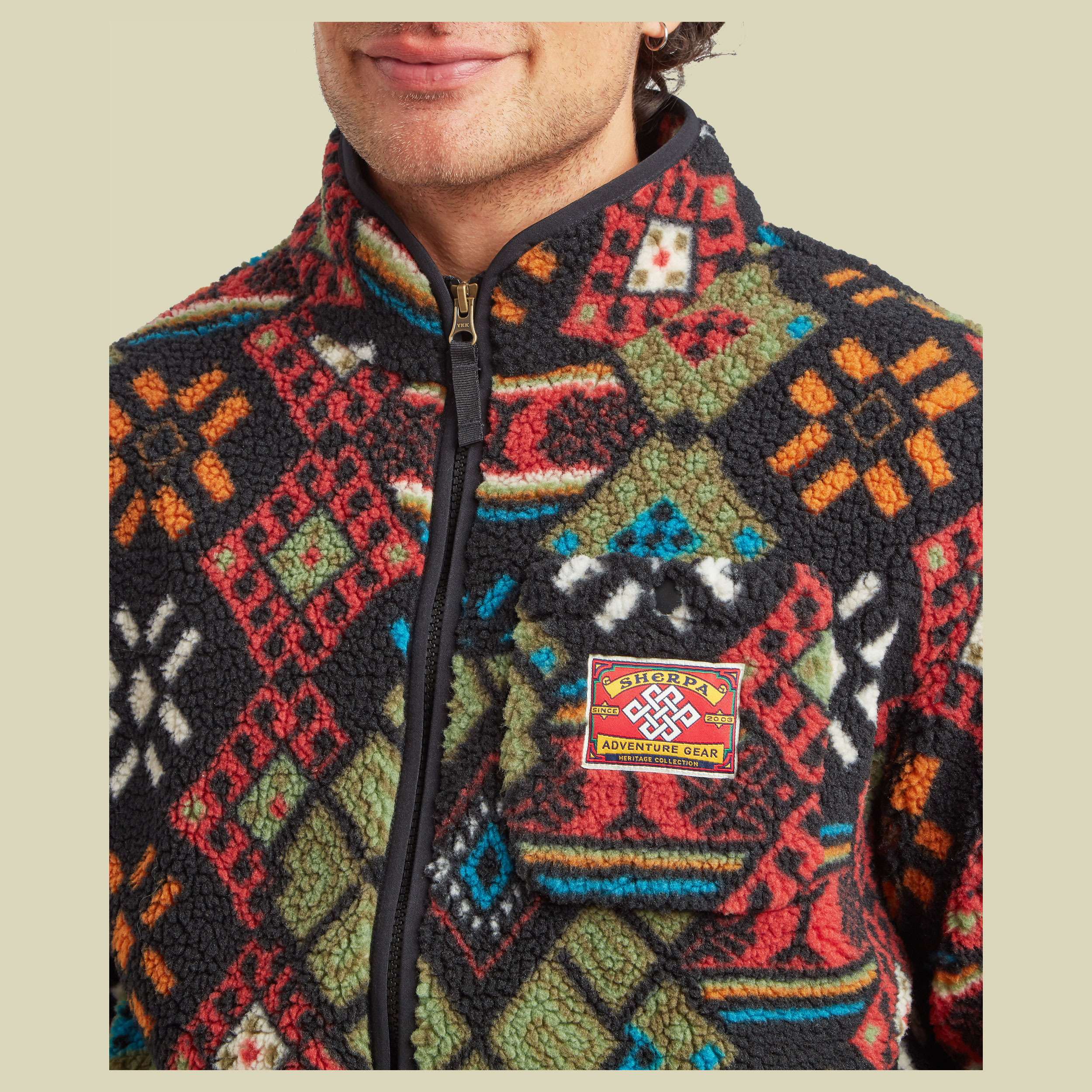 Tarcho Printed Full Zip Jacket Men XL mehrfarbig - black bhutan