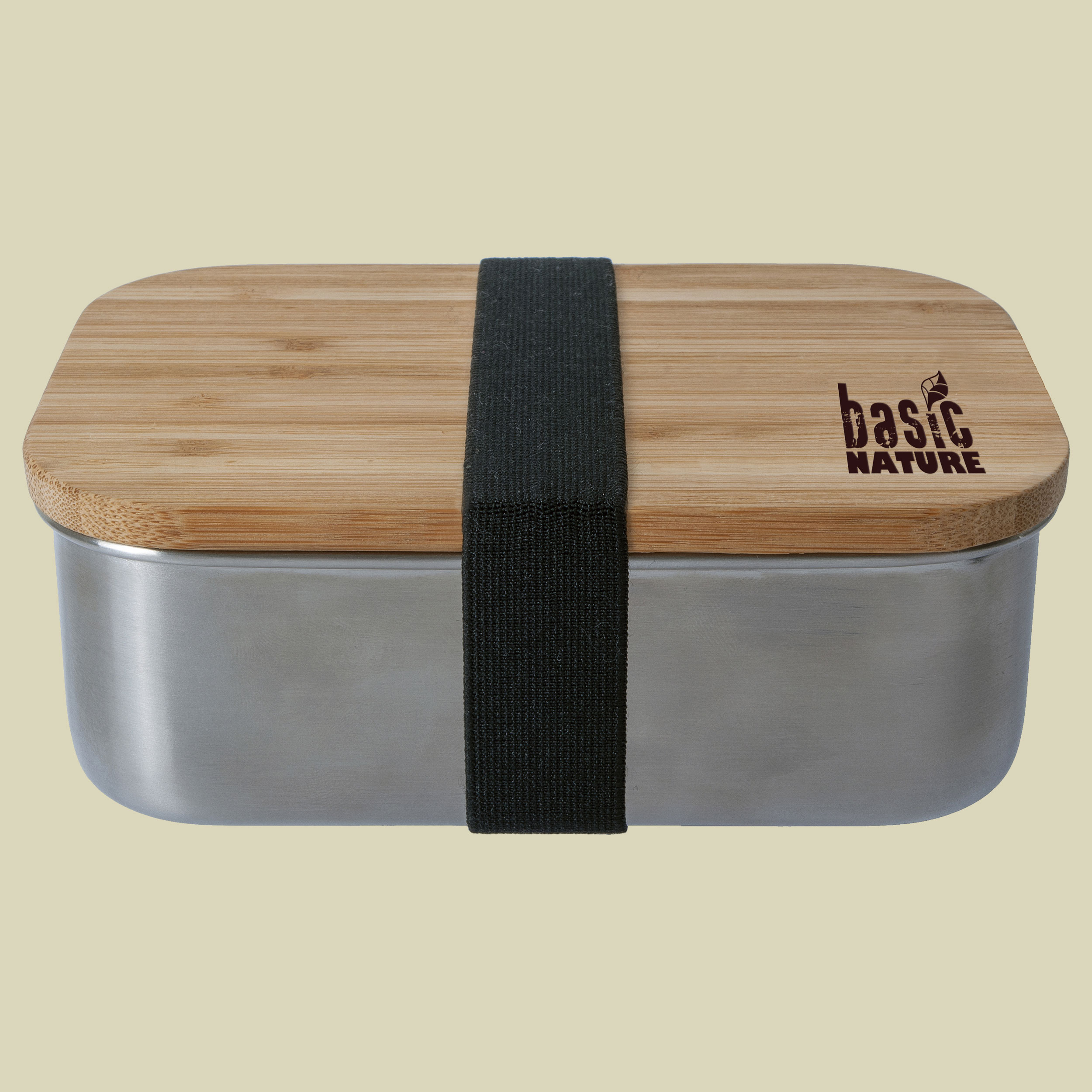 BasicNature Lunchbox Bamboo Volumen 0,8 L Farbe edelstahl