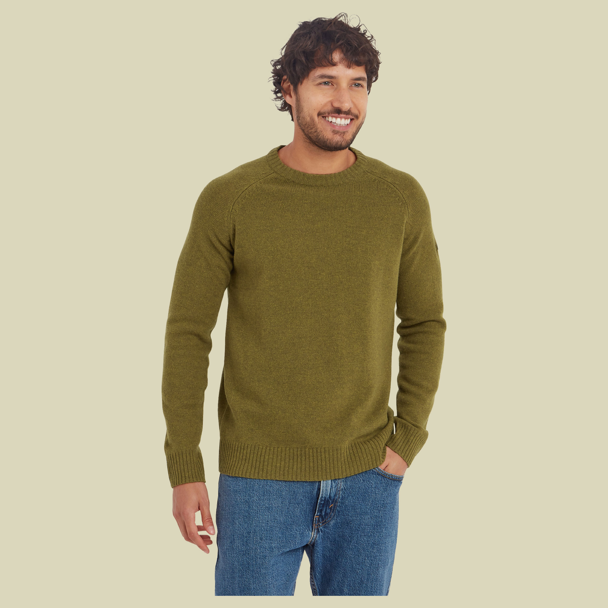Kangtega Crew Sweater Men braun XL - Farbe moss
