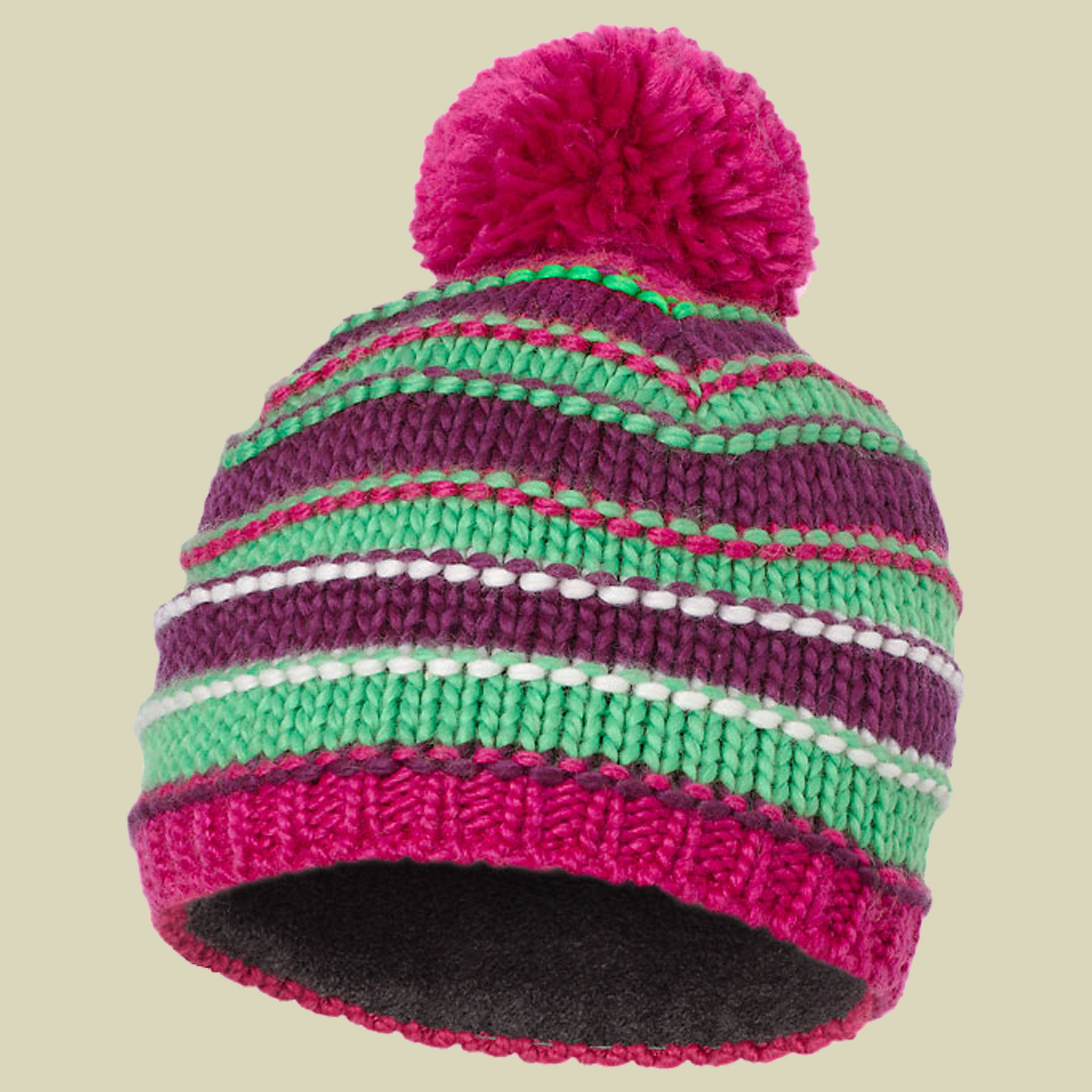 R 12 Striped Pompon Beanie Größe one size Farbe berry