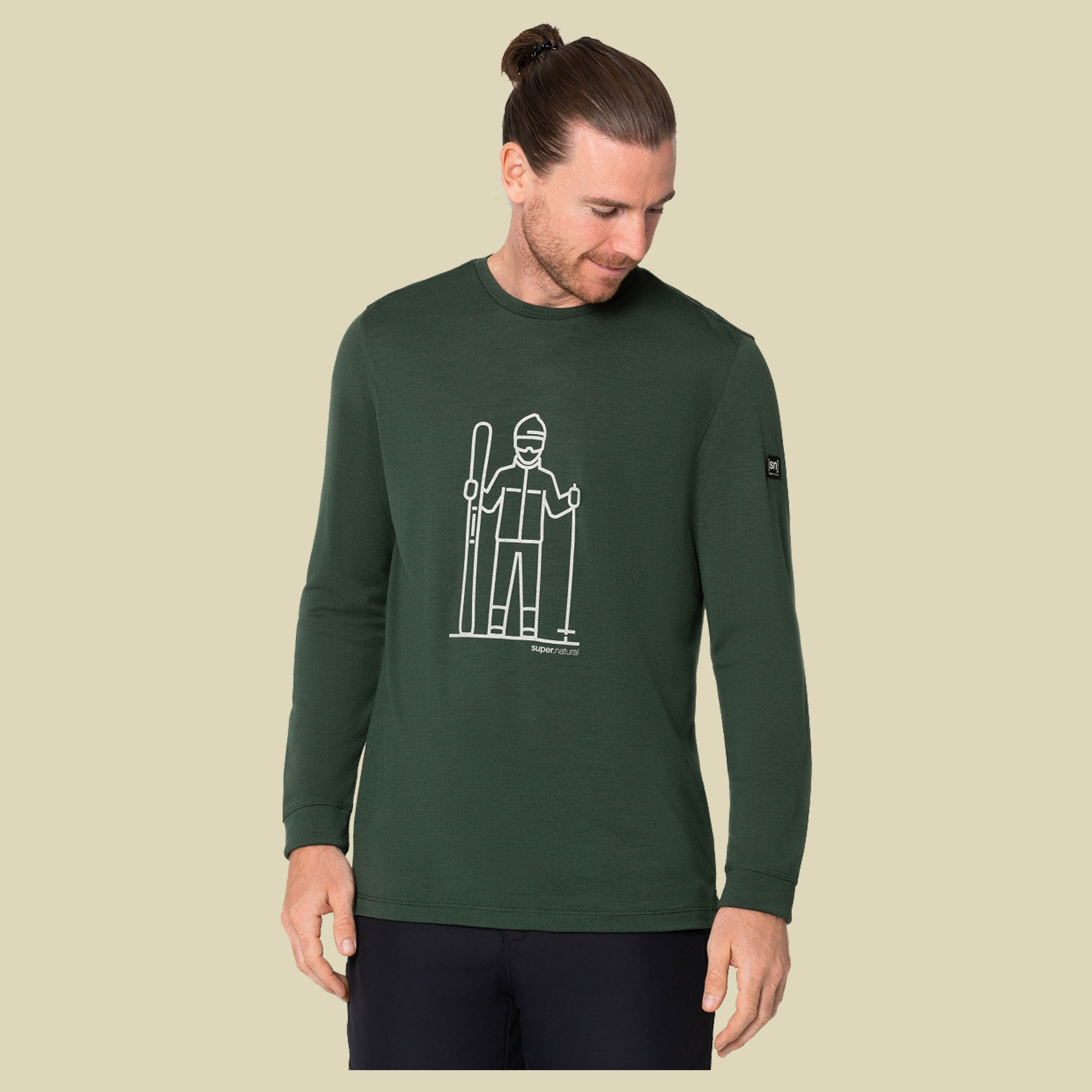 Skieur LS Men Größe XL Farbe deep forest/feather grey