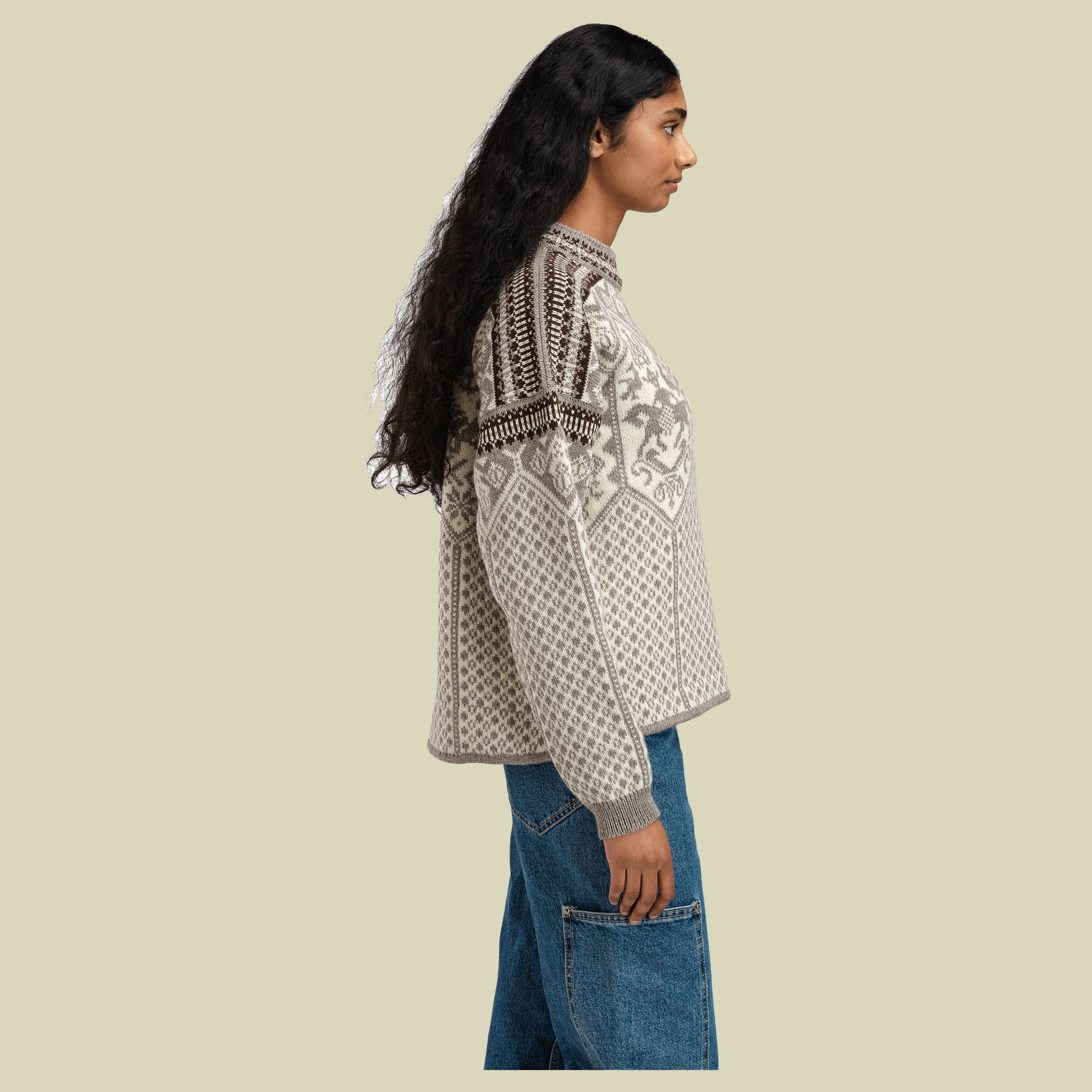 1994 Sweater Women beige S - vanilla sugar/natural white/coffee