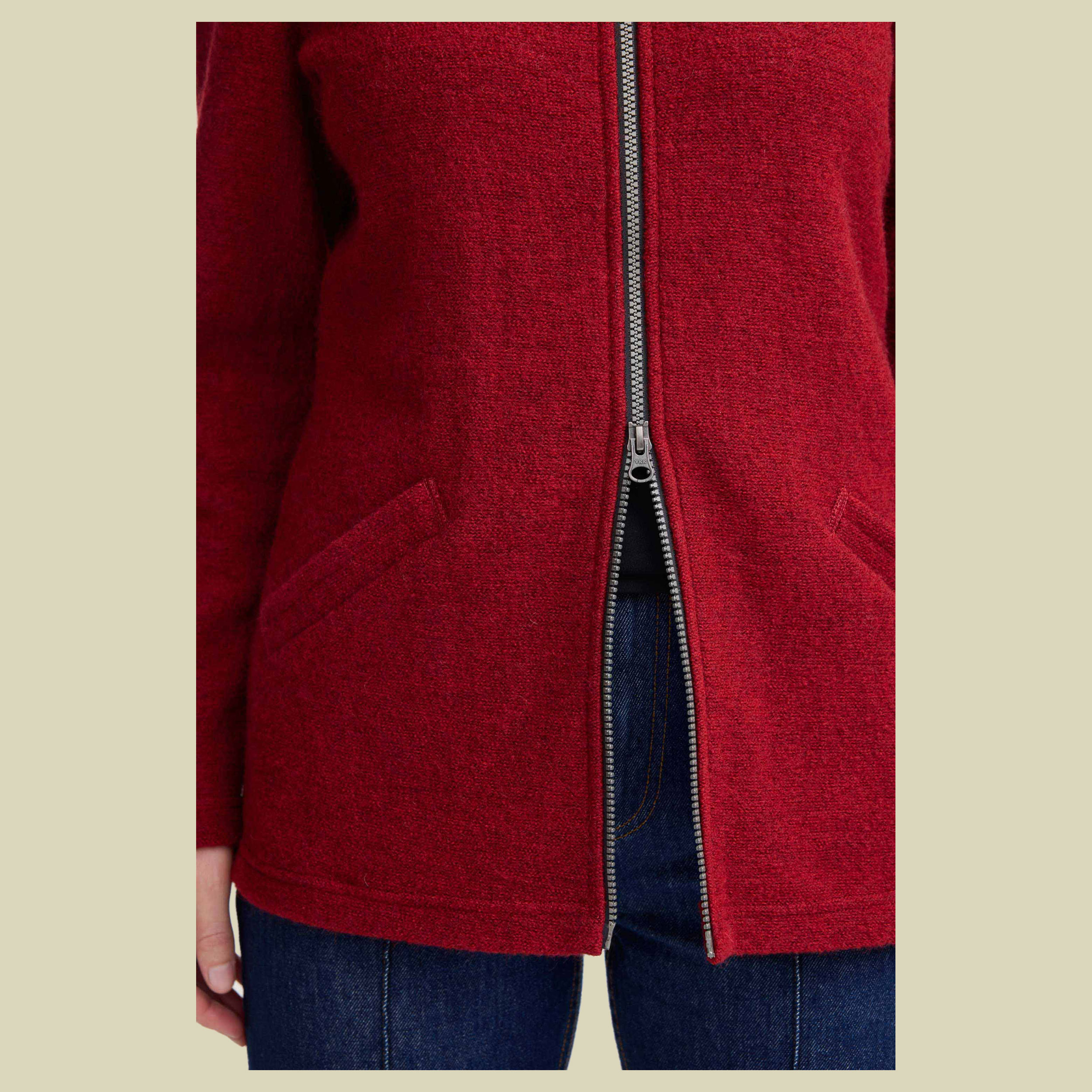 Beata Full Zip Women deep red 46