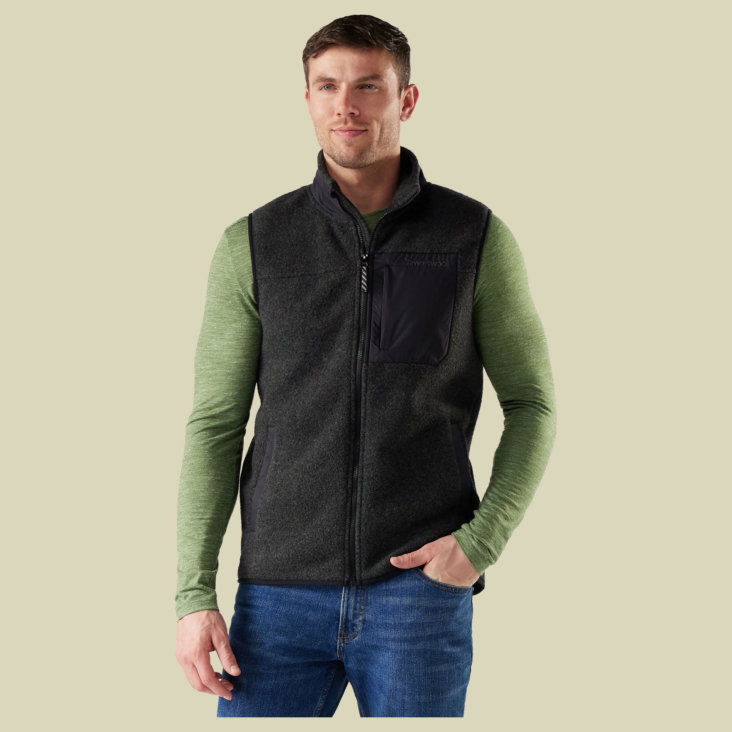 Second Cut Fleece Vest Men XXL grau - charcoal