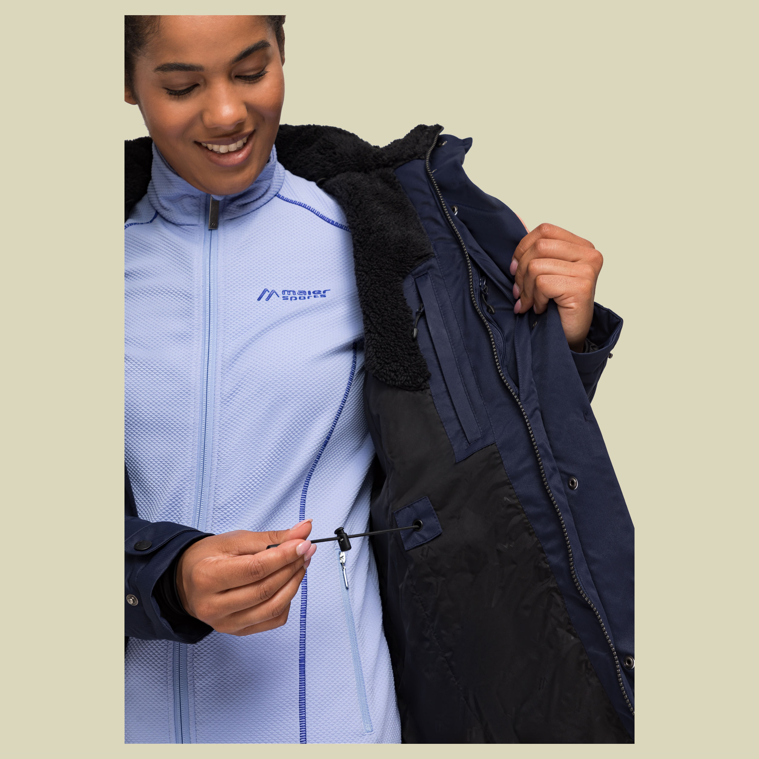 Lisa 2.1 Mantel Women blau 40 - night sky